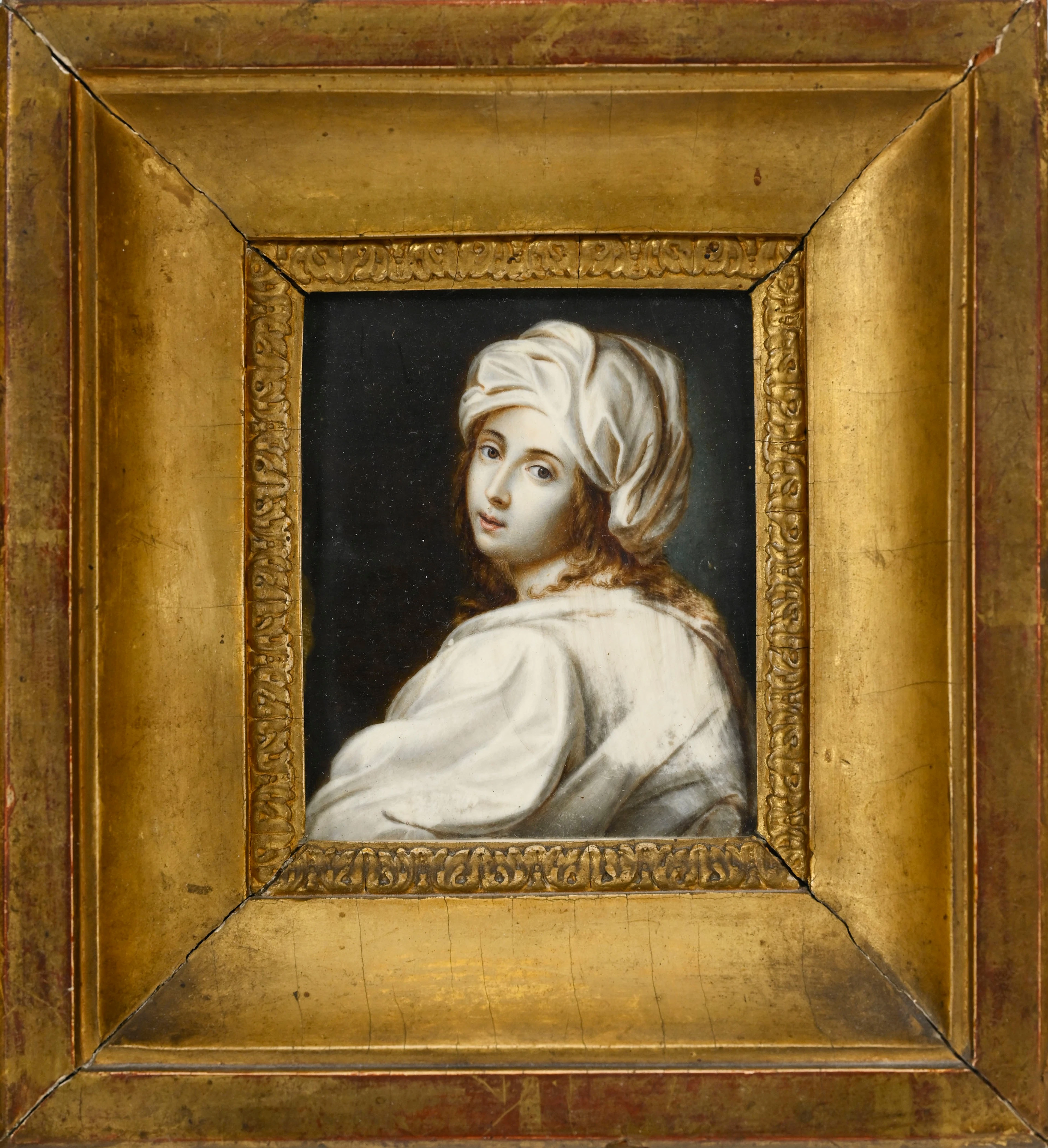 Béatrice Cenci, d’après Guido Reni, vers 1600, copie en miniature