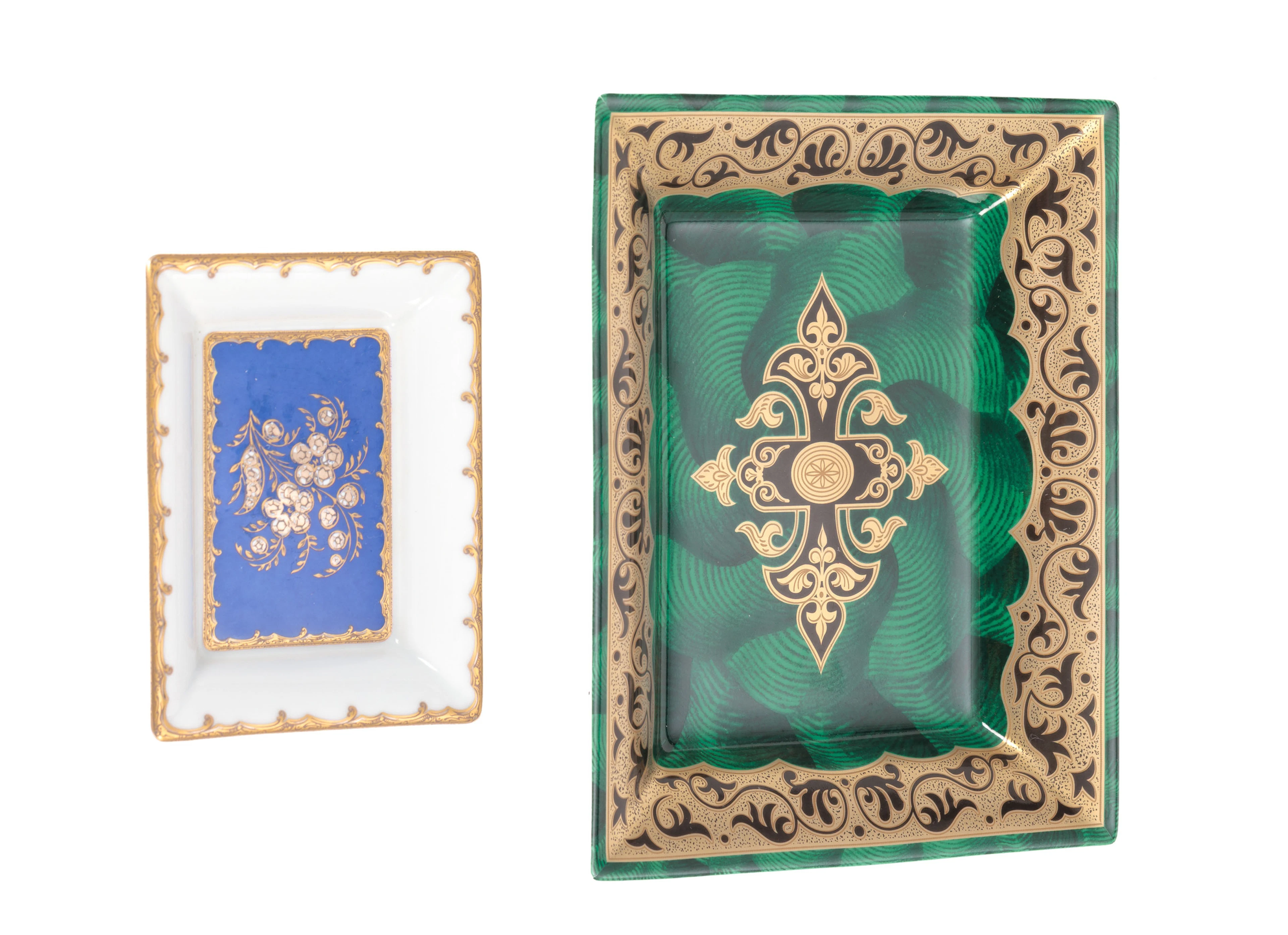 Patek Philippe, lot de 2 vide-poches en porcelaine de Limoges et d'un