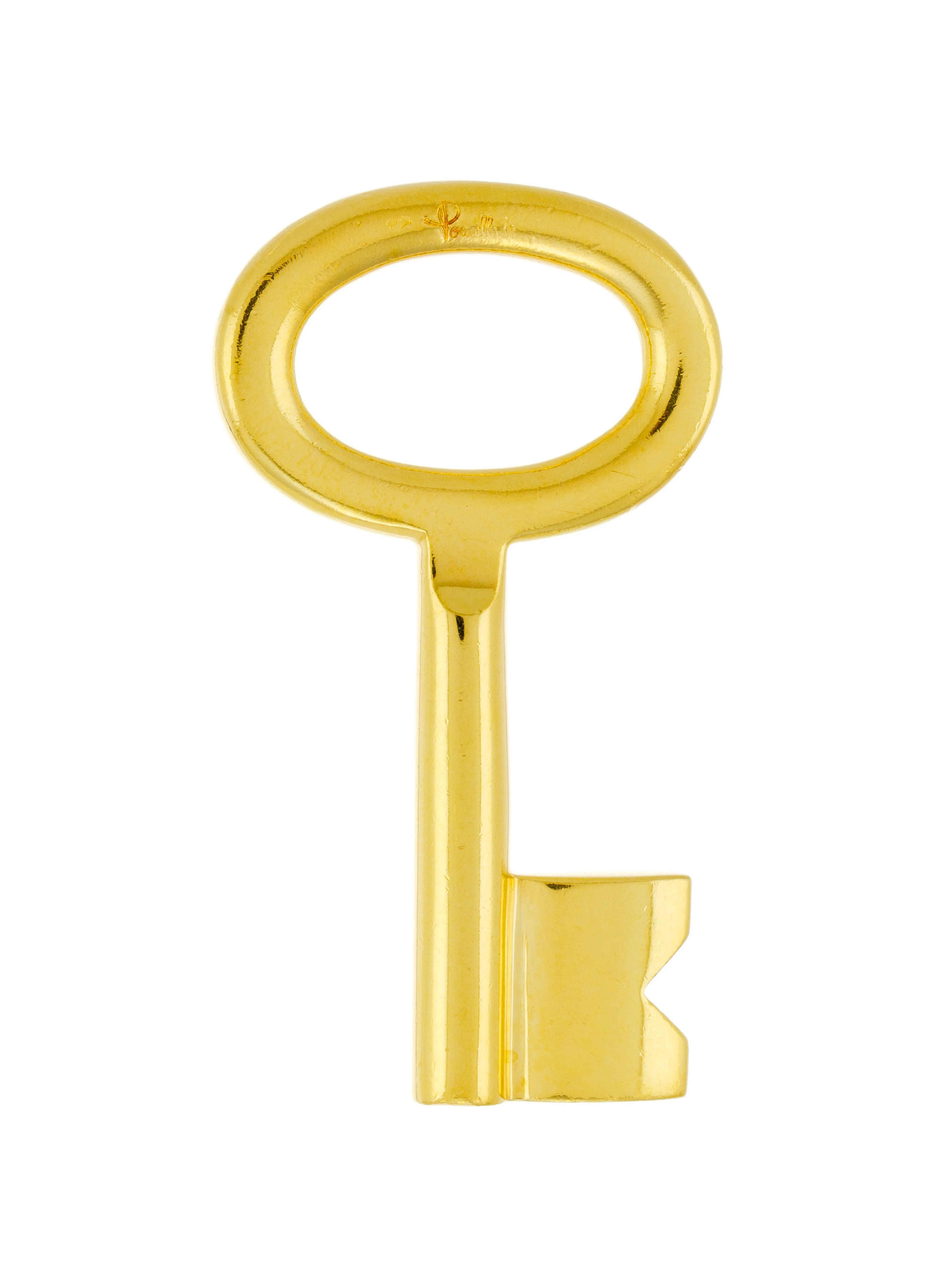 Pomellato, pendentif clef en or 750, signé, h. 5 cm, 19g