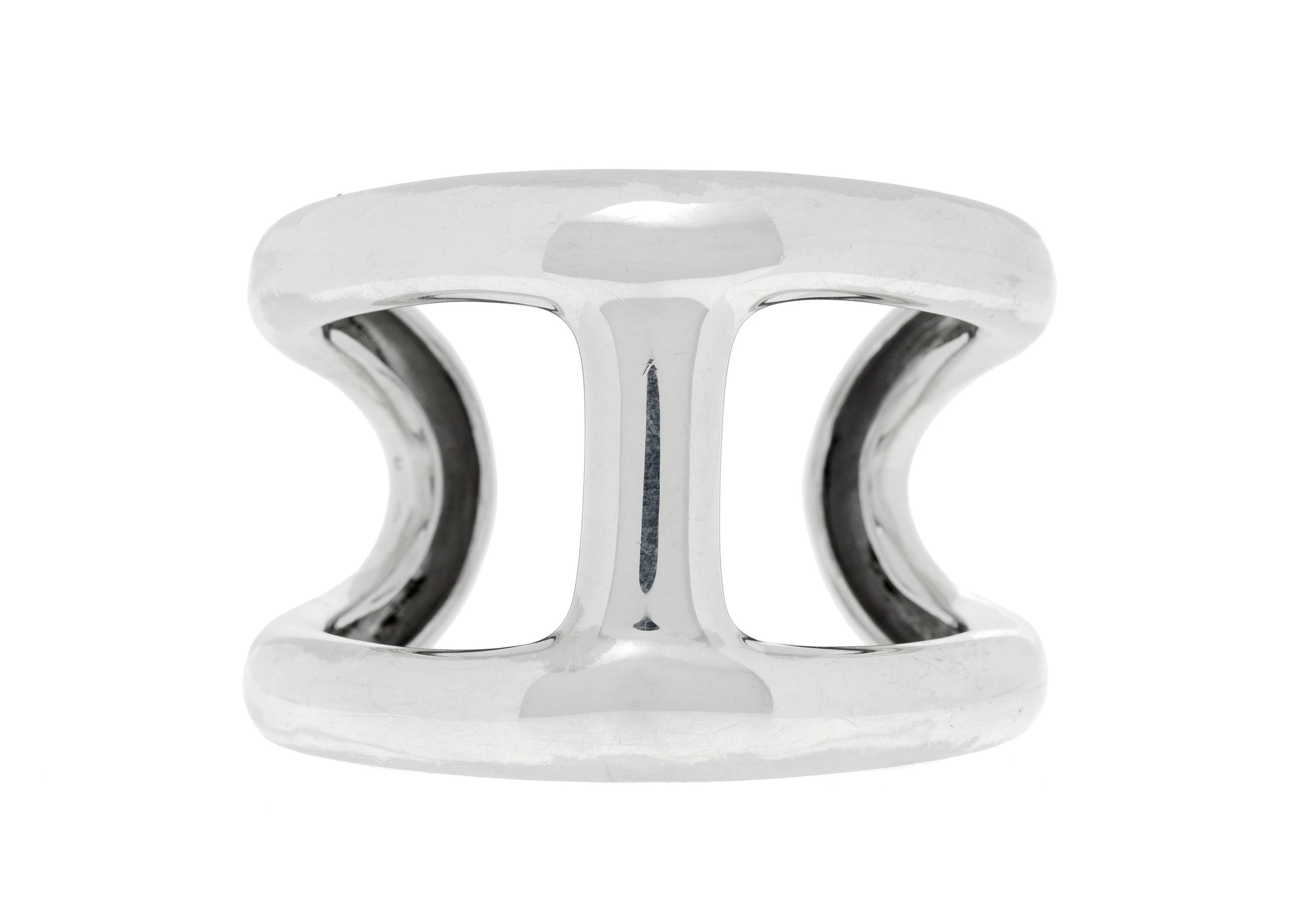 Hermès, Osmose, bracelet manchette en argent, signé, circ. 16.5 cm, 116g