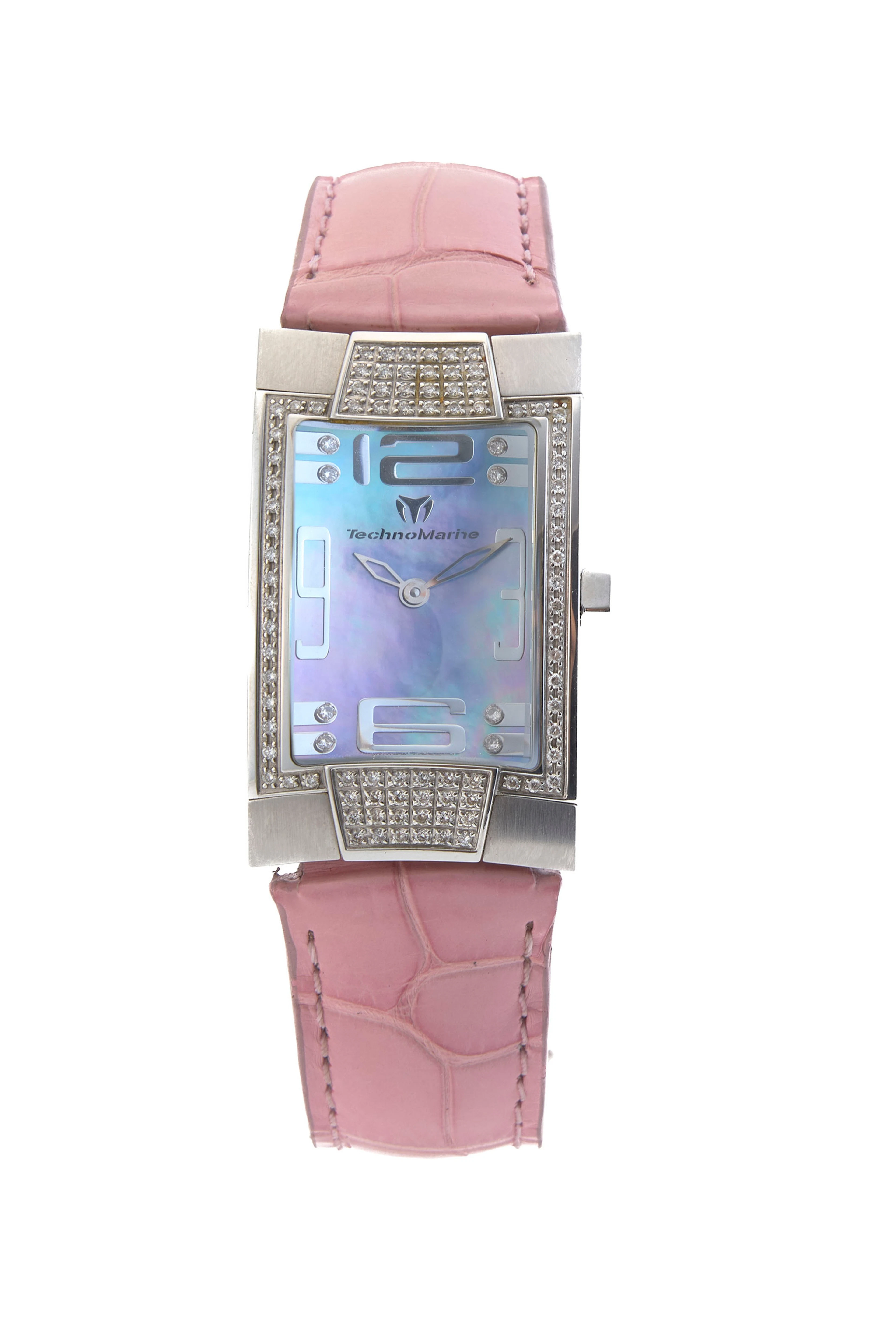 Technomarine, montre en acier ornée d'un cadran en nacre avec index