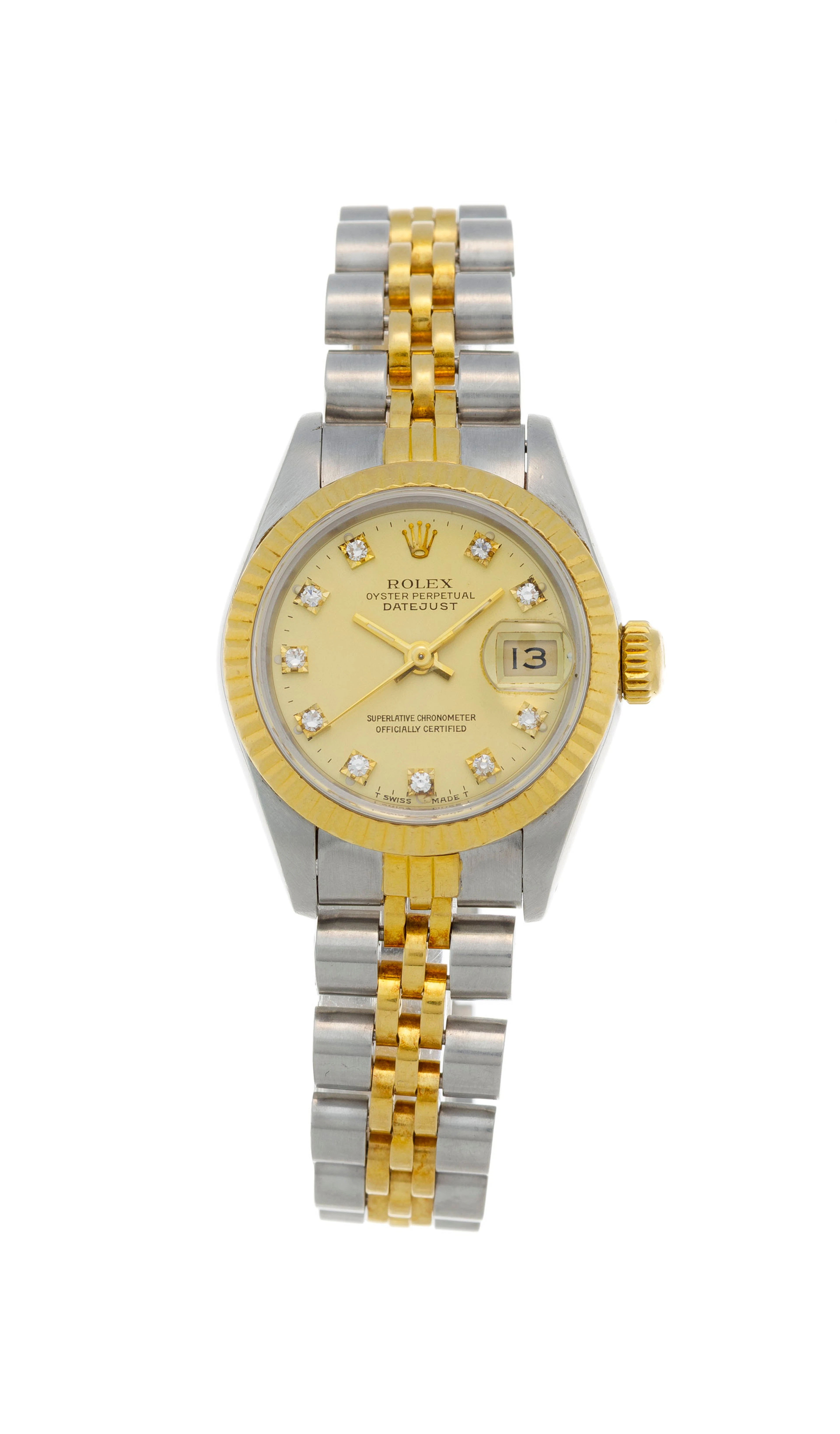 Rolex, Datejust, réf. 69173/69000A, montre-bracelet en acier et or