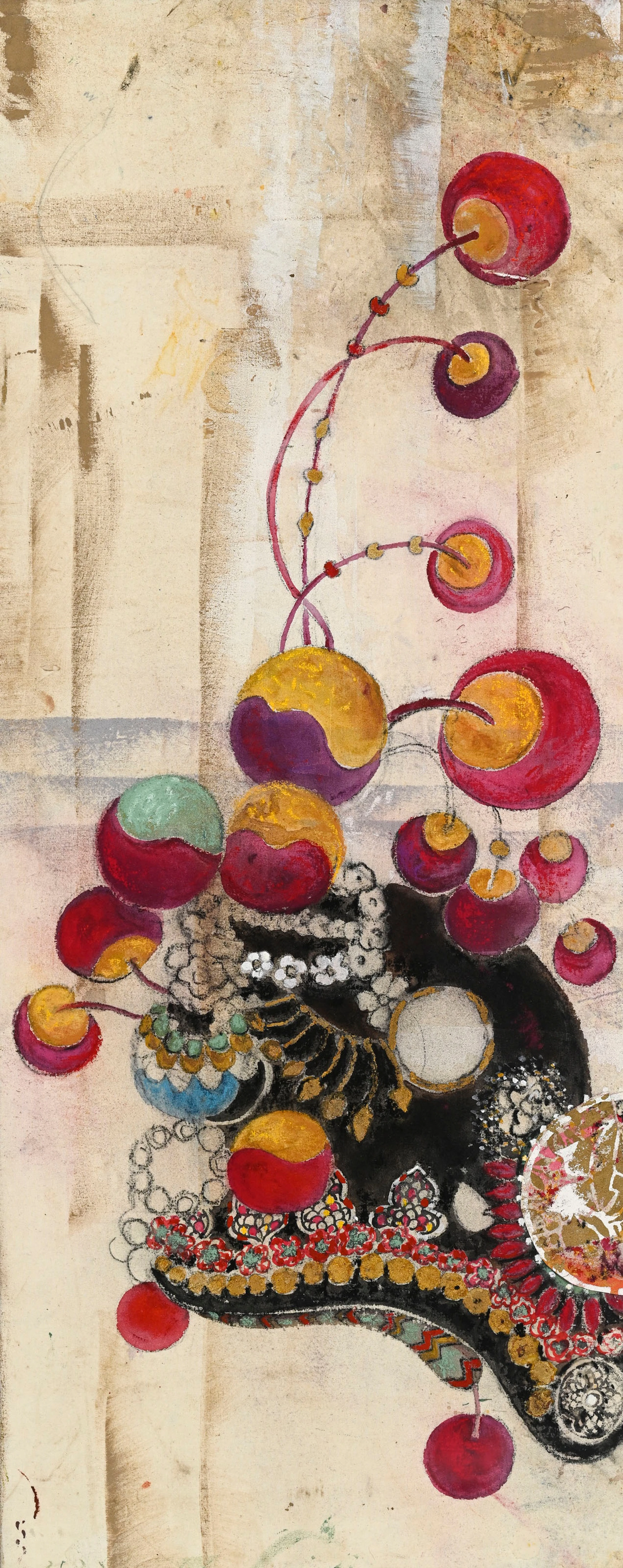 Isabelle de Borchgrave (1946-2024), Composition, 2013, huile sur toile