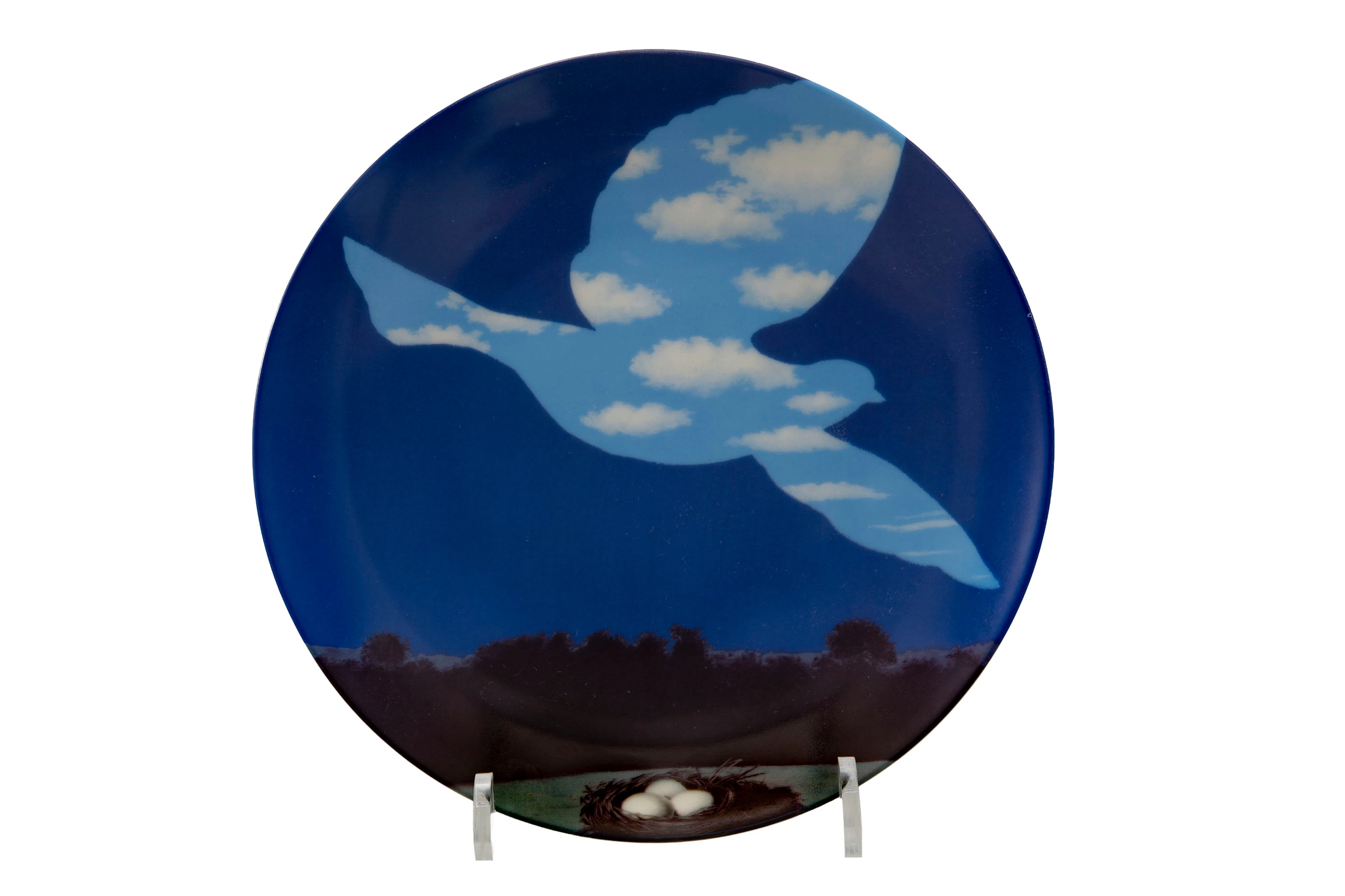 Assiette en porcelaine de Limoges, Ligne Blanche éditeur, à décor