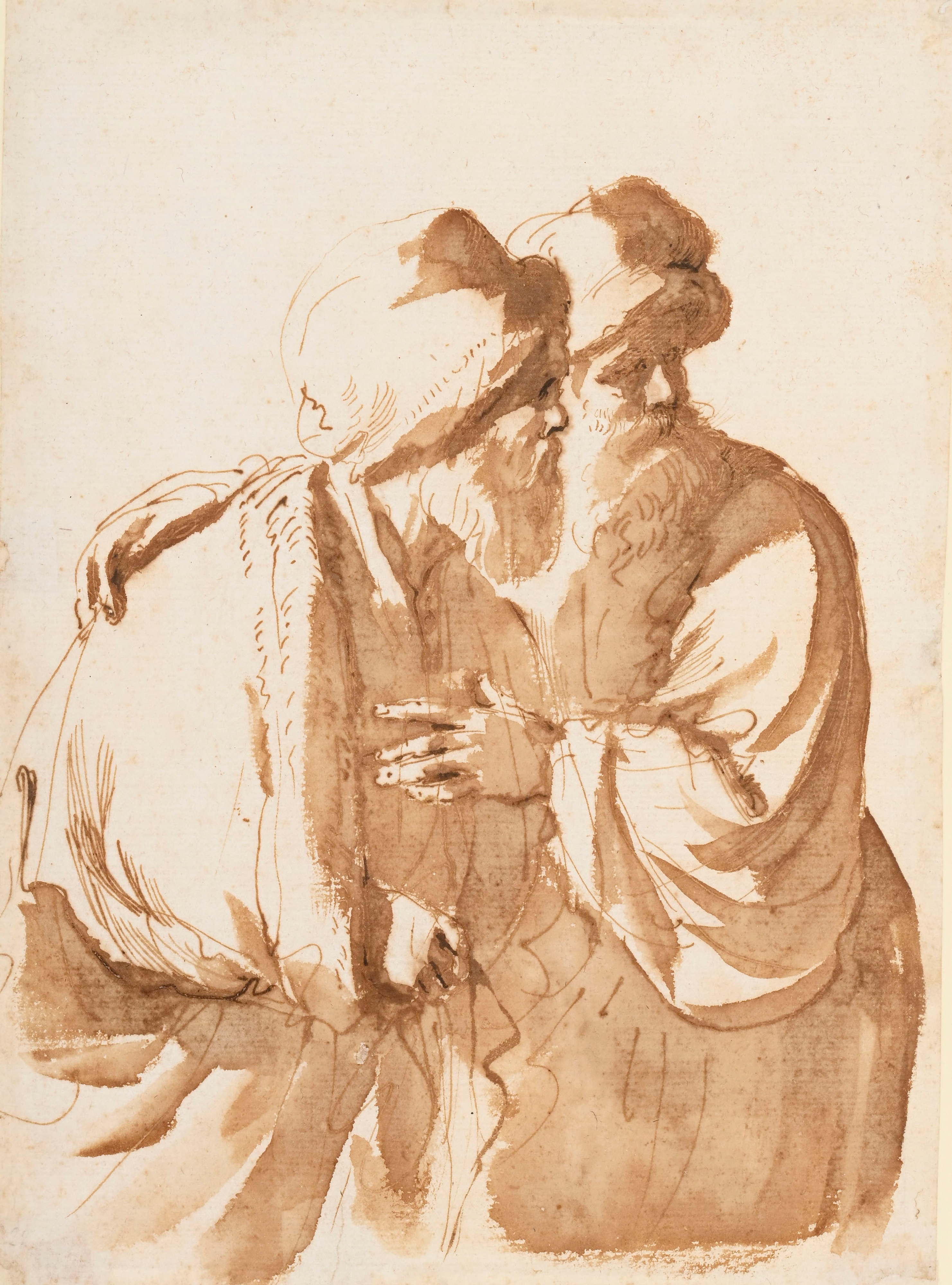 Giovanni Francesco Barbieri, dit Guercino (1591-1666), "Deux hommes