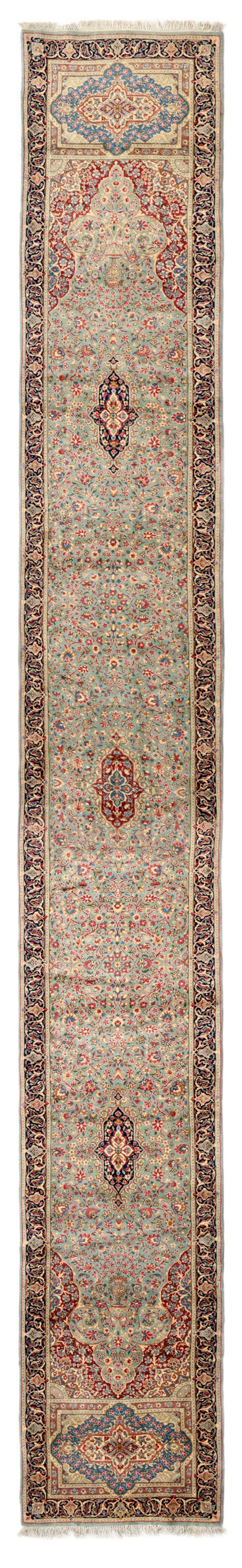 Tapis de passage Kerman signé Agah, Iran, milieu du XXe s., à trois