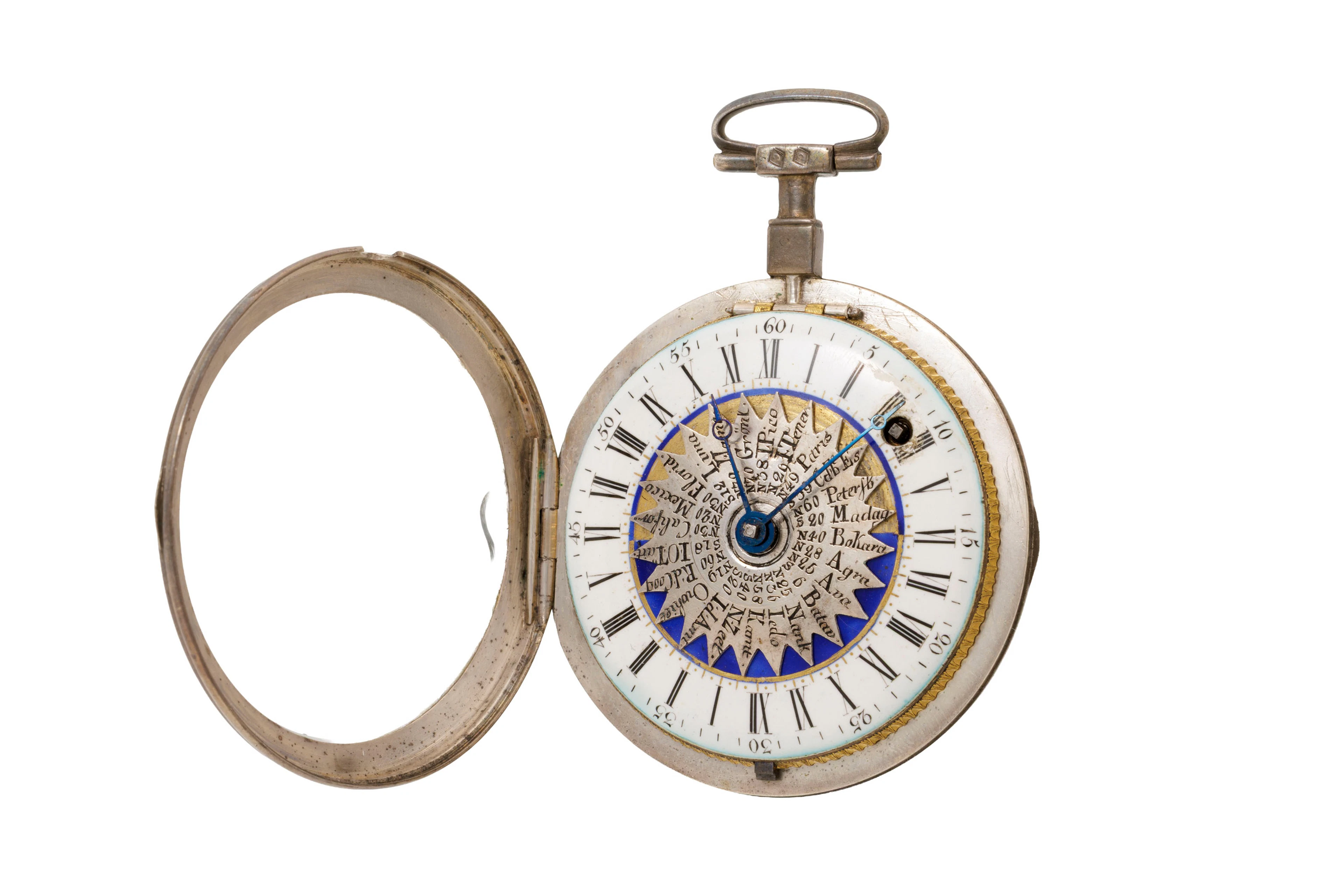 Franz Antoine Wolf à Vienne, montre de poche en argent avec indication