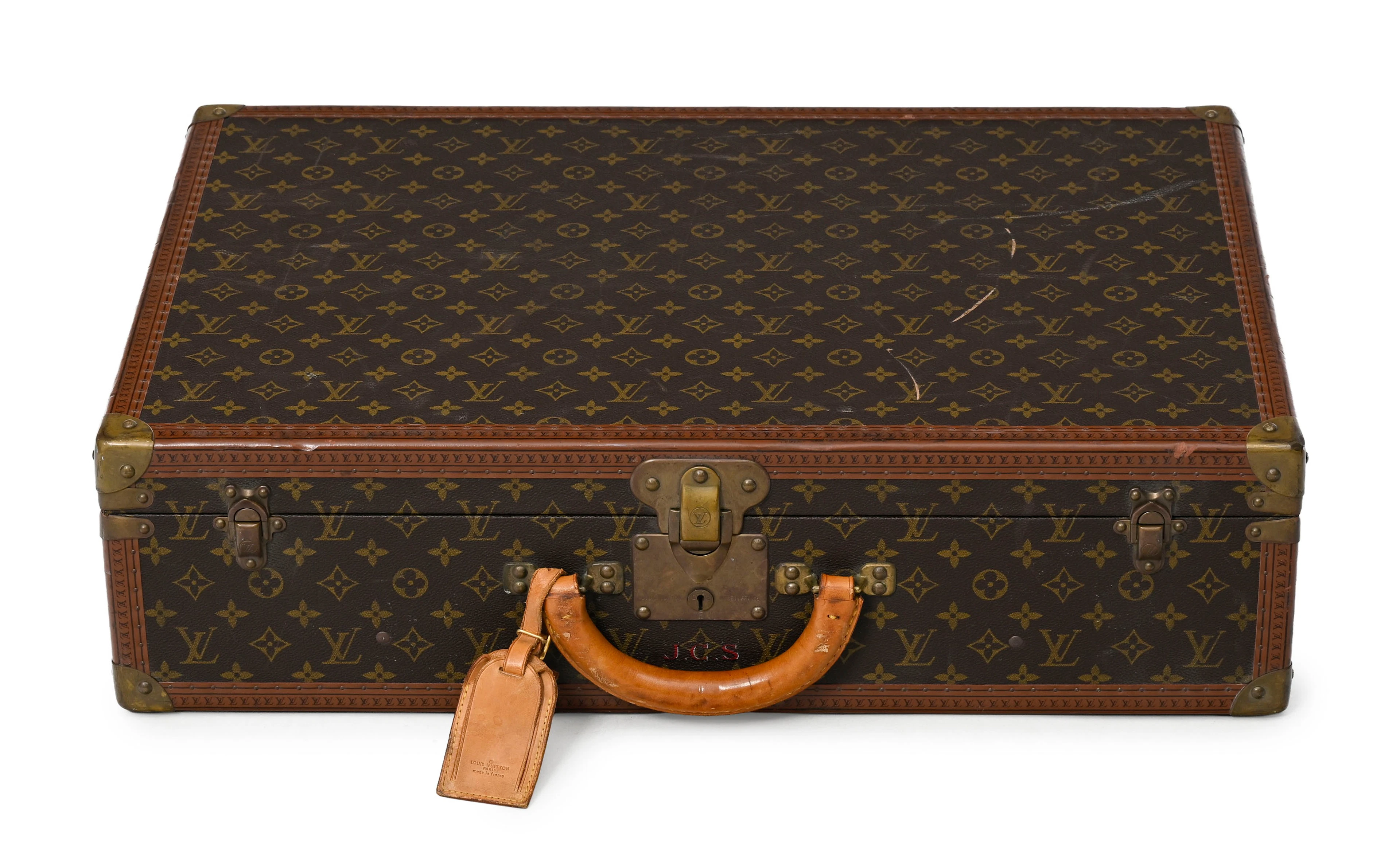 Louis Vuitton, valise rigide Bisten 65 en toile enduite Monogram