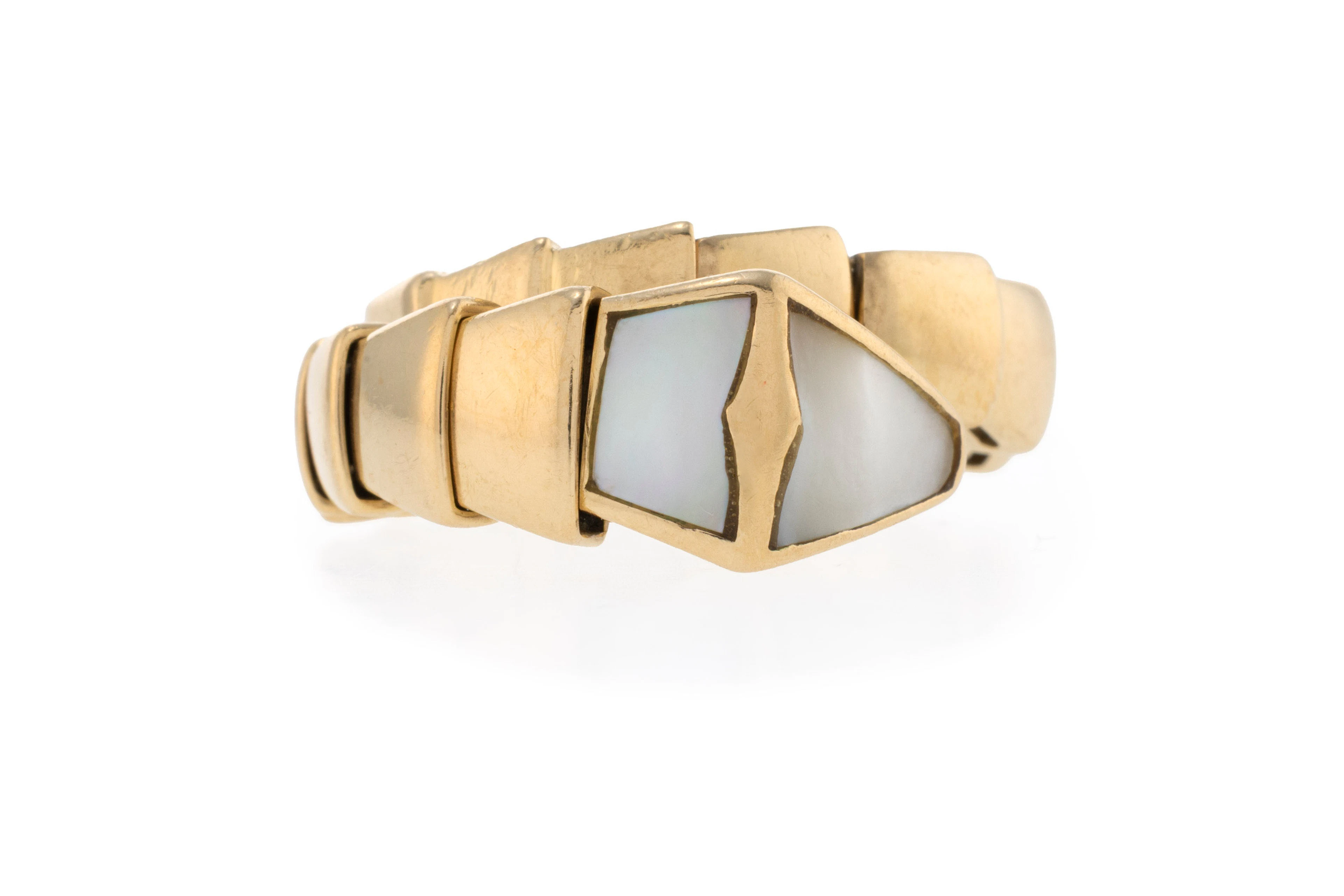 Bulgari, Serpenti, bague or 750 stylisant un serpent s'enroulant autour