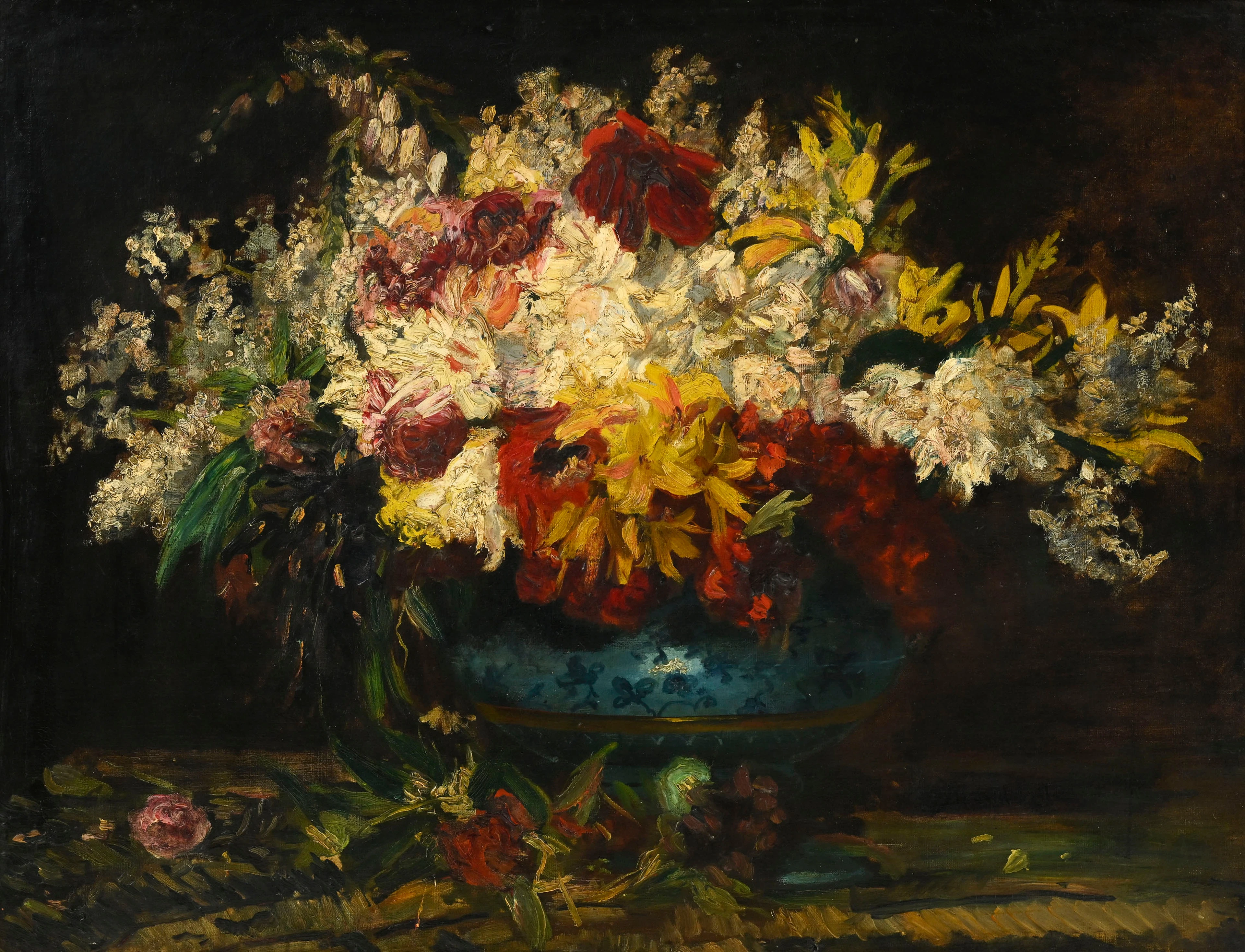 Adolphe Monticelli (1824-1886), Nature morte au bouquet, huile sur