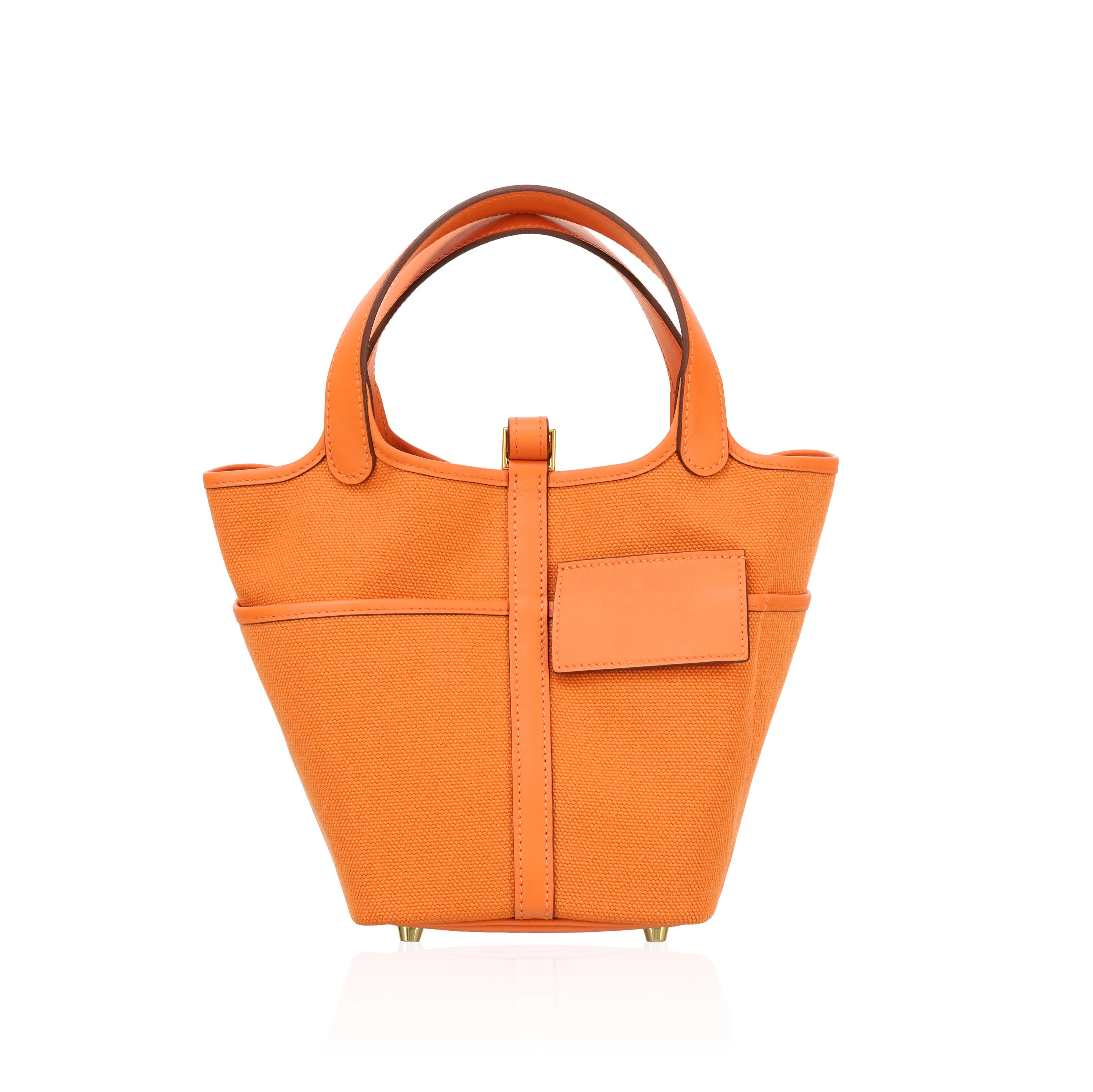 Hermès, sac Picotin Lock 18 'Pockets' en toile Goeland Cargo et cuir