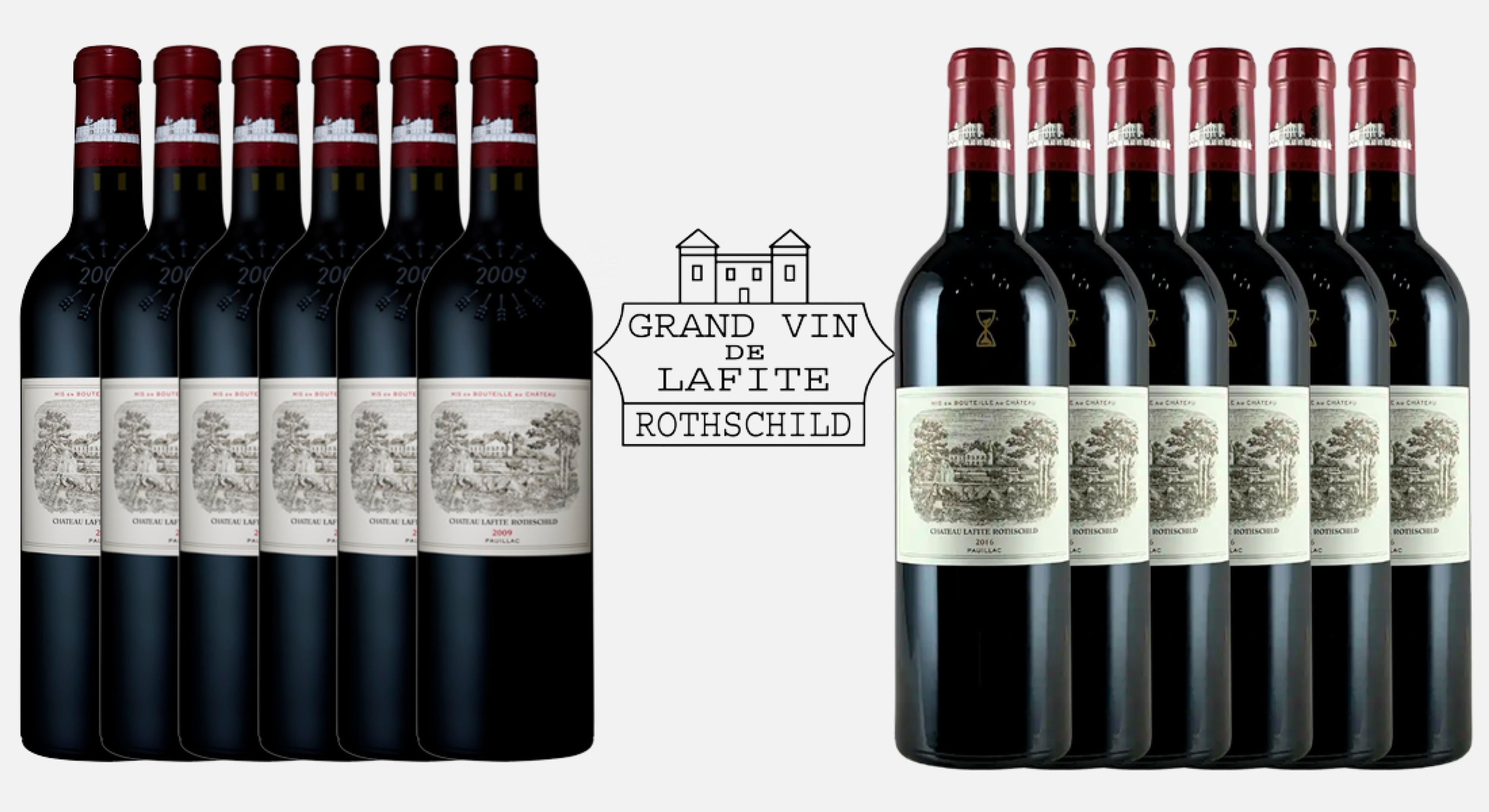 Ch. Lafite Rothschild, 2009 et 2016, Pauillac, 1er grand cru classé