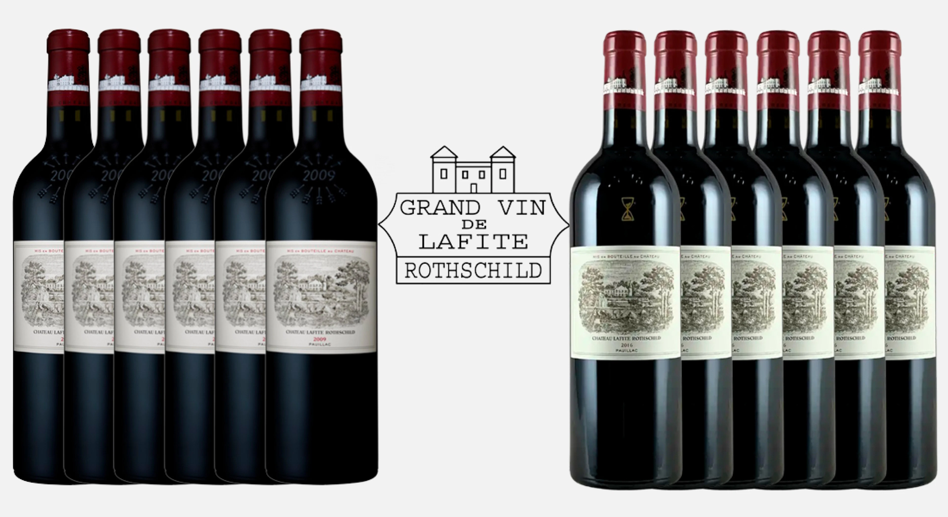 Ch. Lafite Rothschild, 2009 et 2016, Pauillac, 1er grand cru classé
