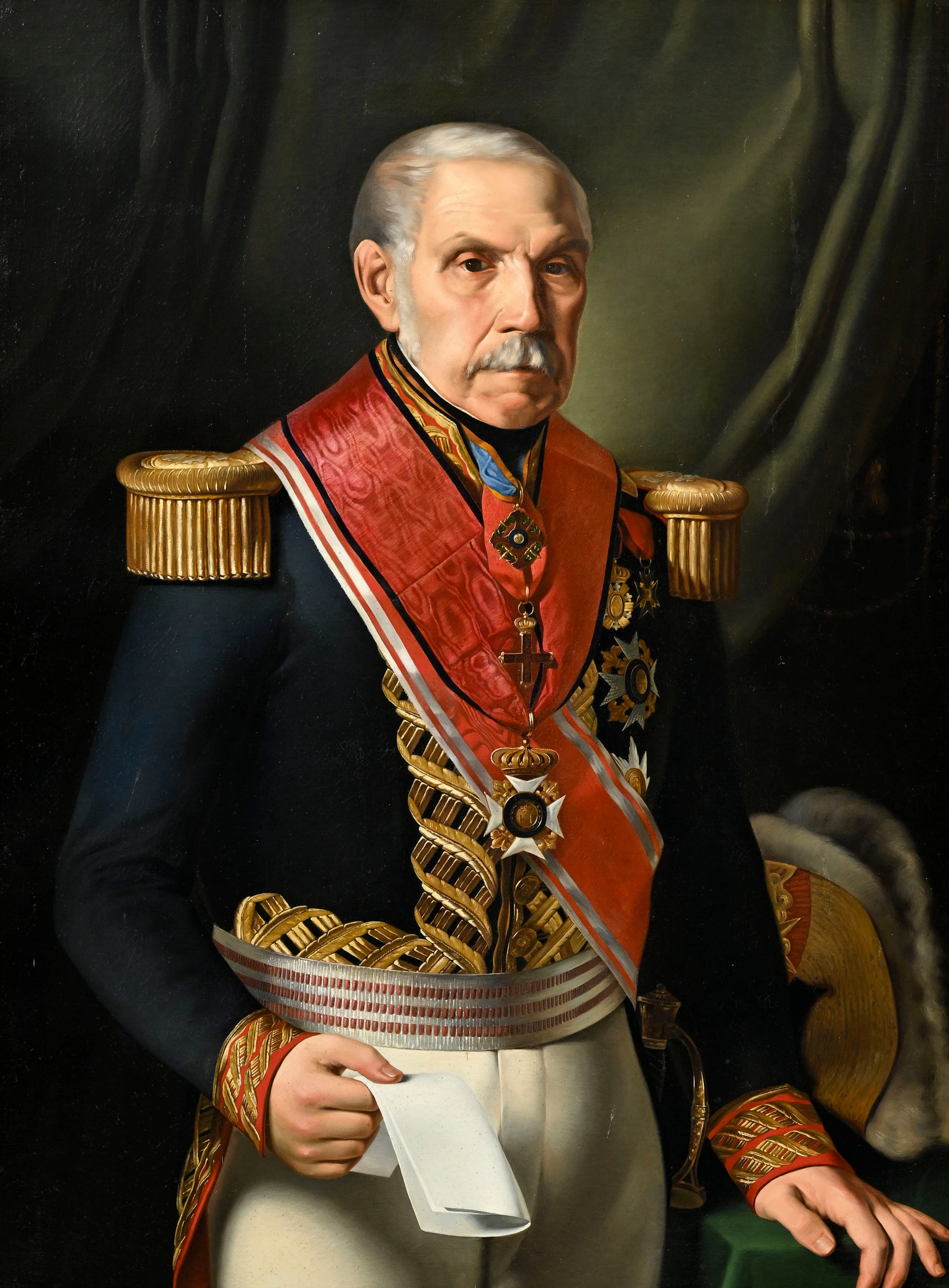 Ecole italienne du XIXe s., "Portrait de Don Giuseppe Garzia", 1851