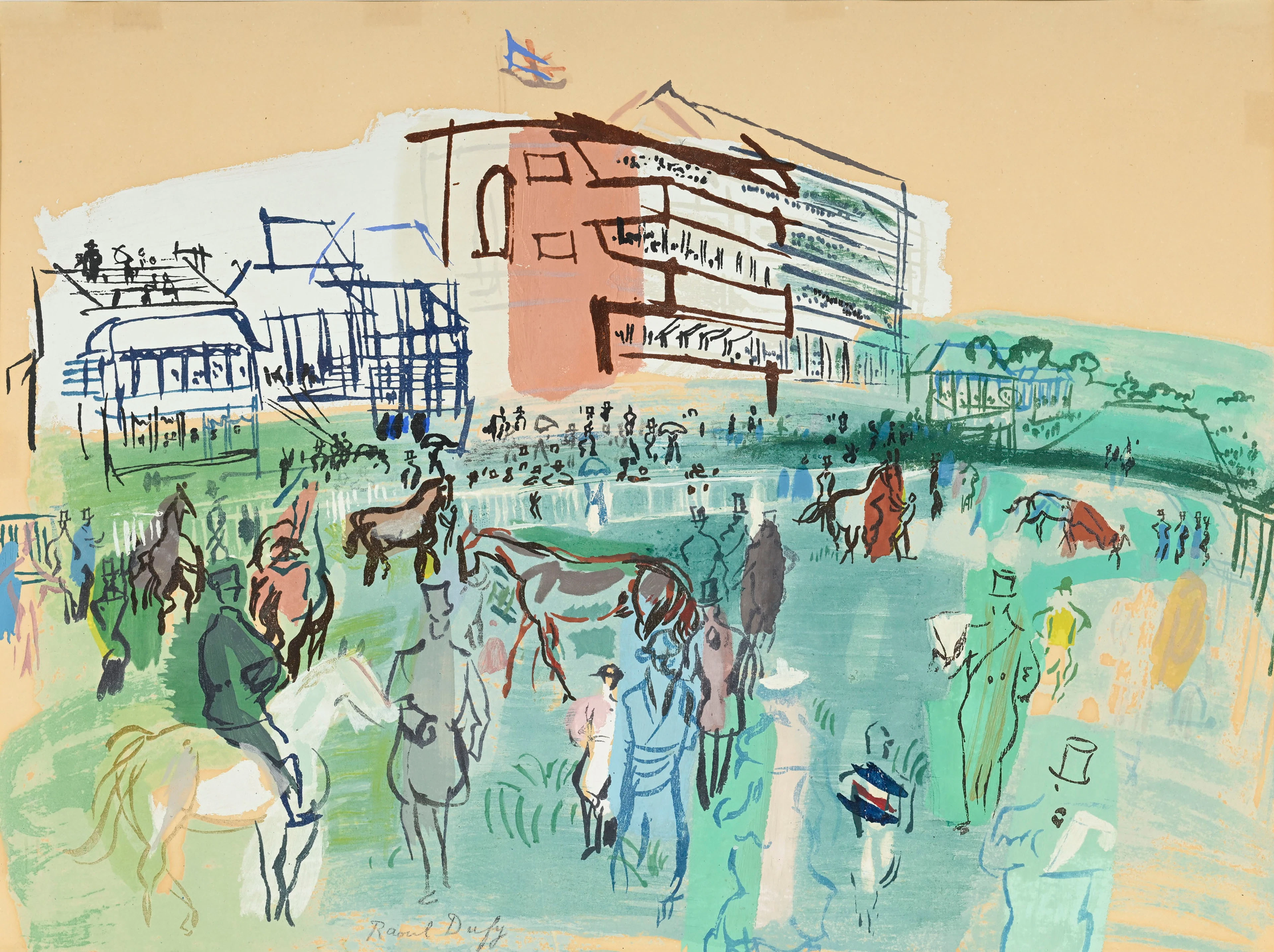 Raoul Dufy (1877-1953), d'après, "Longchamp", procédé Aeply (lithographie