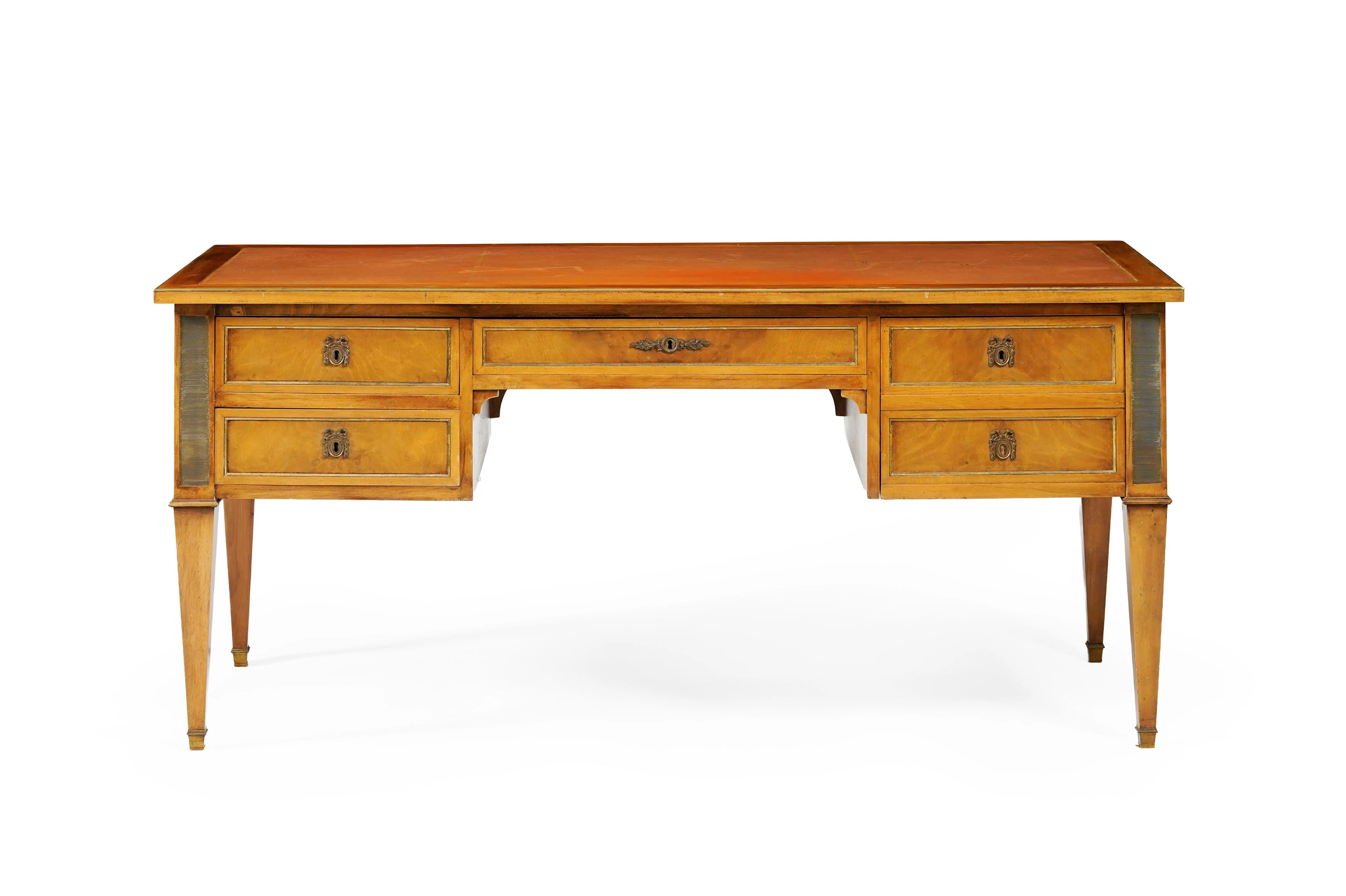 Bureau de style Directoire, XXe s., en acajou, ouvrant en façade par
