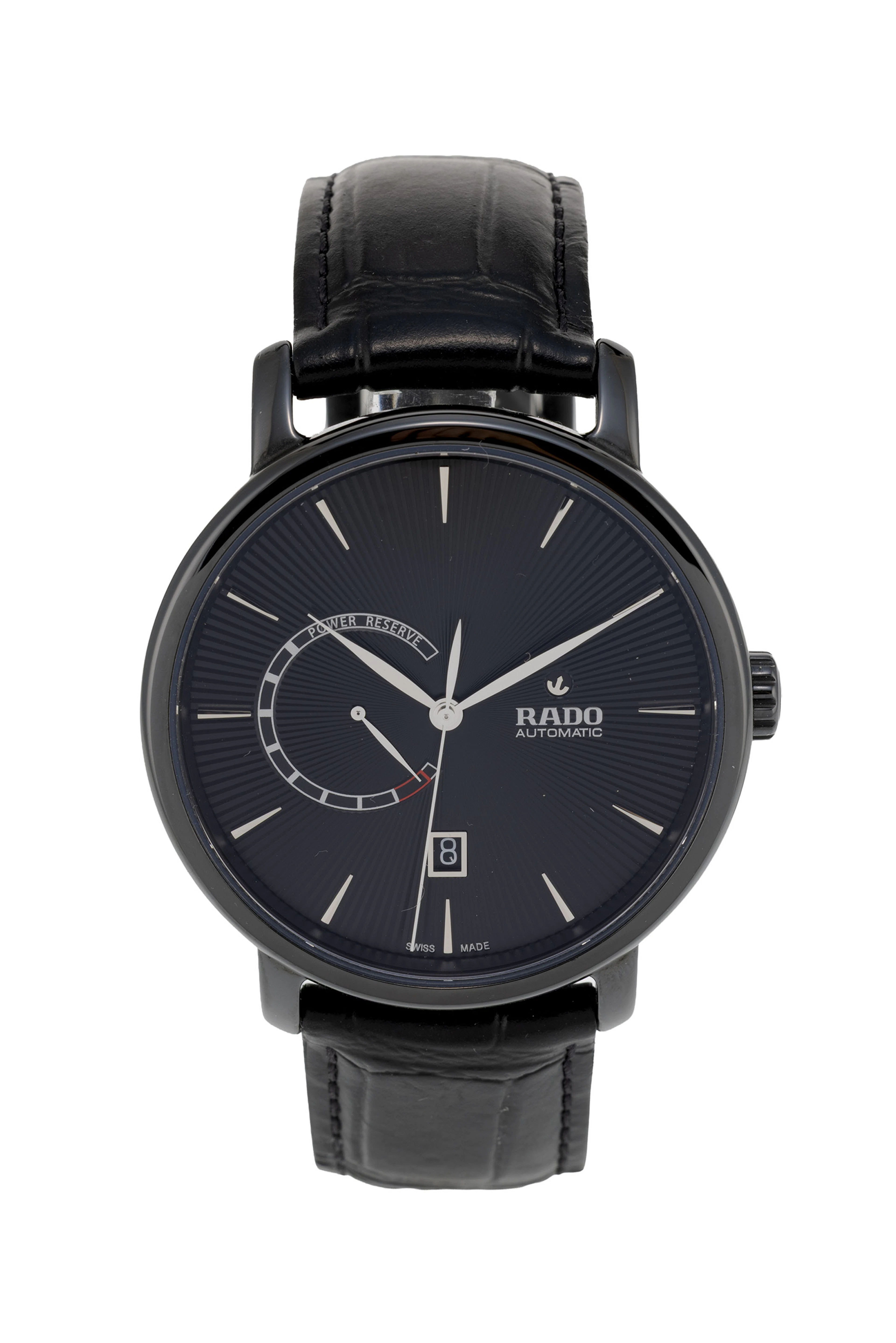 Rado, Diamaster, réf. 772.0137.3, montre en céramique noire avec indication