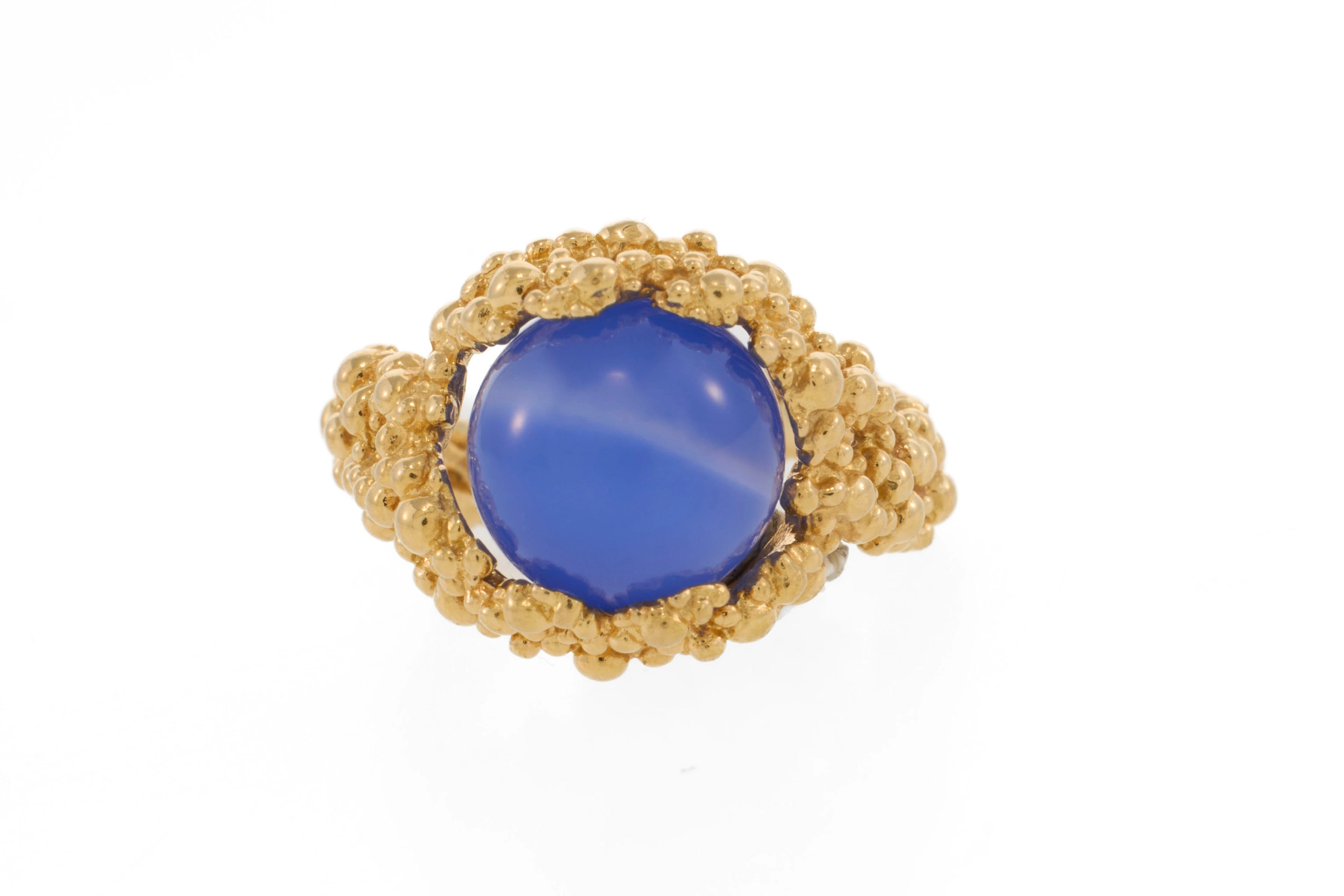 Gilbert Albert, bague or 750 perlé et ses 4 billes interchangeables