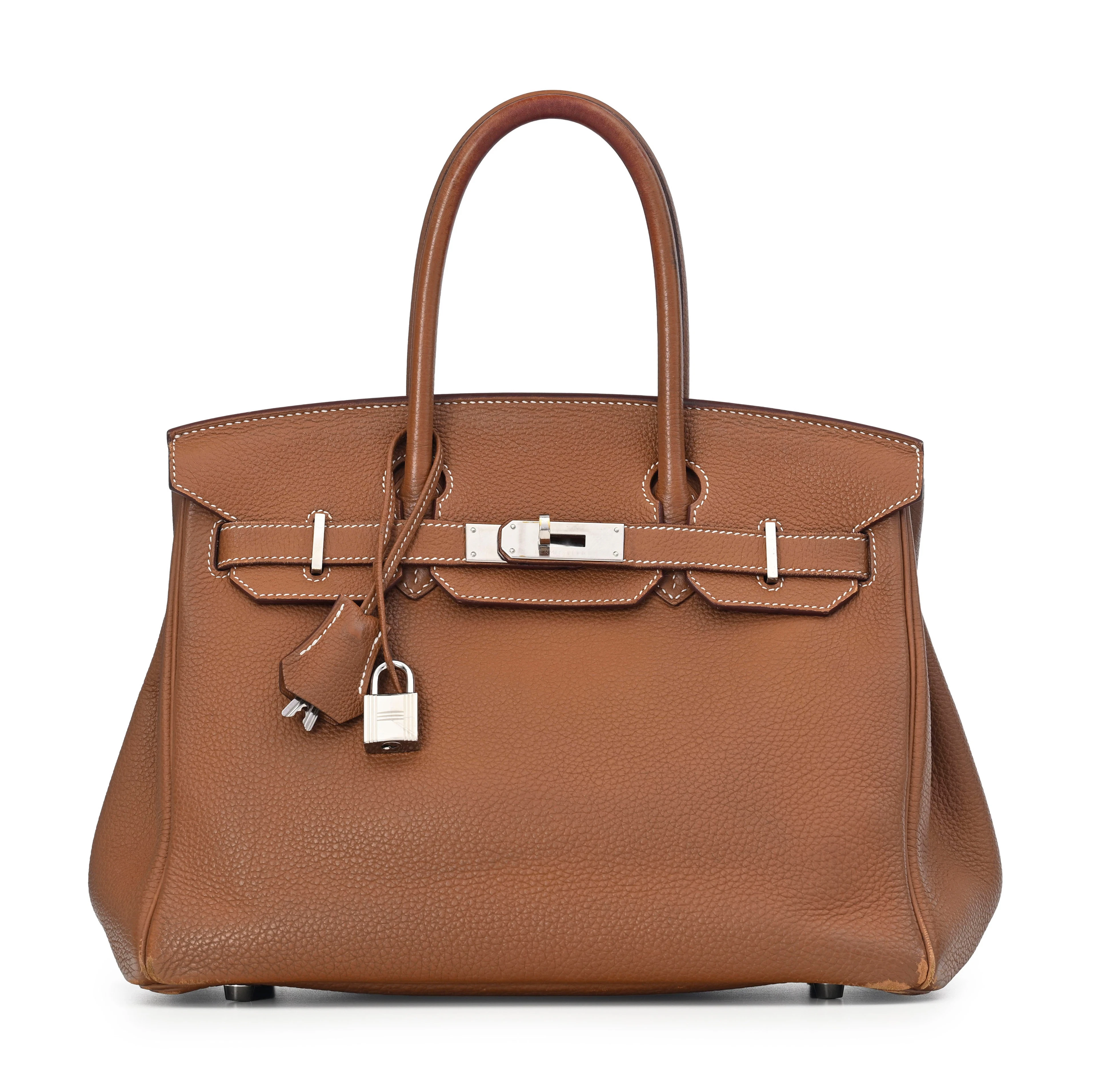 Hermès, sac Birkin 30 en cuir Togo Gold, année 2015, bijouterie en