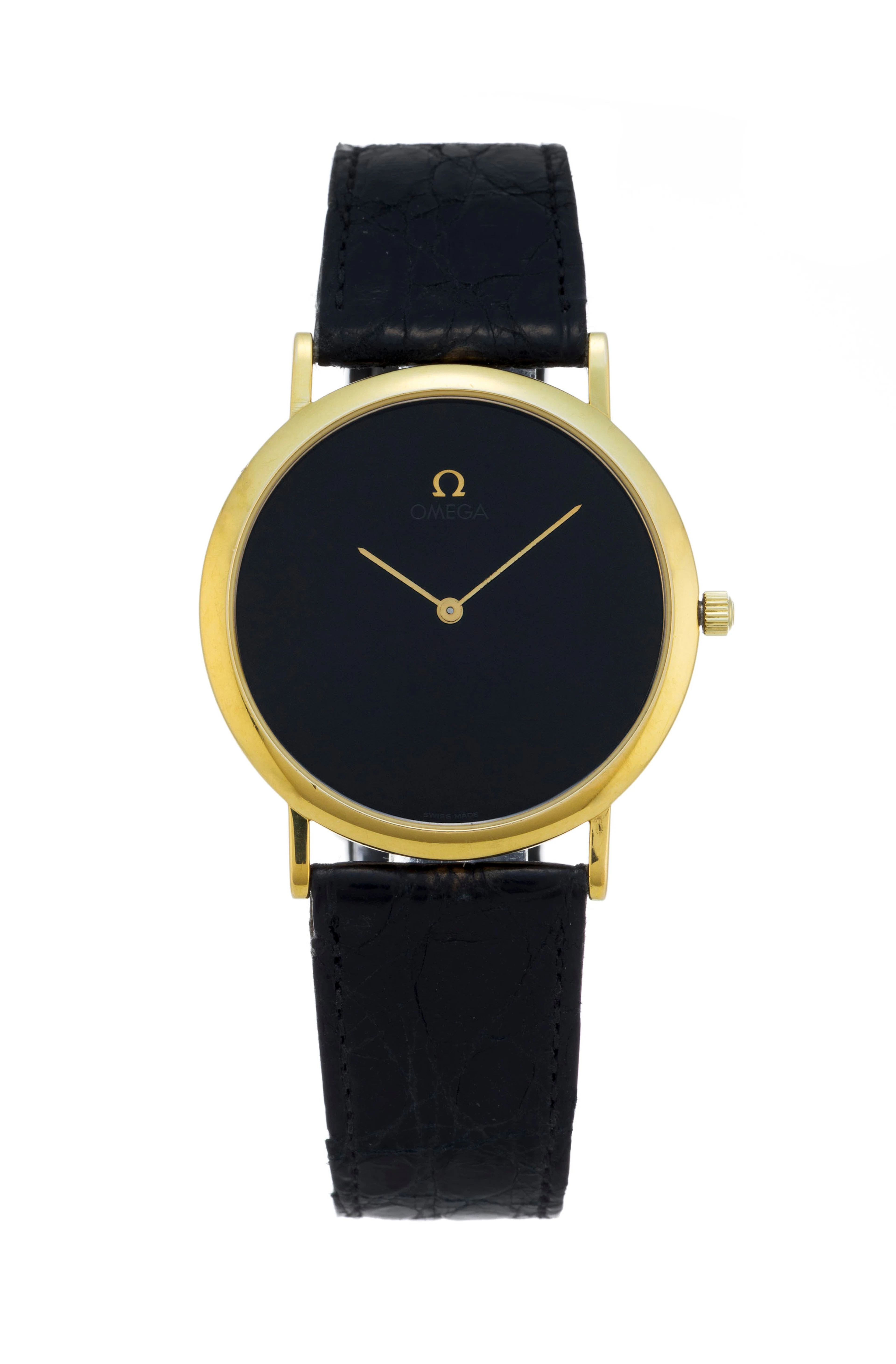 Omega, De Ville, réf. 195.0075, montre plaqué or, années 1980-90 Mouvement: