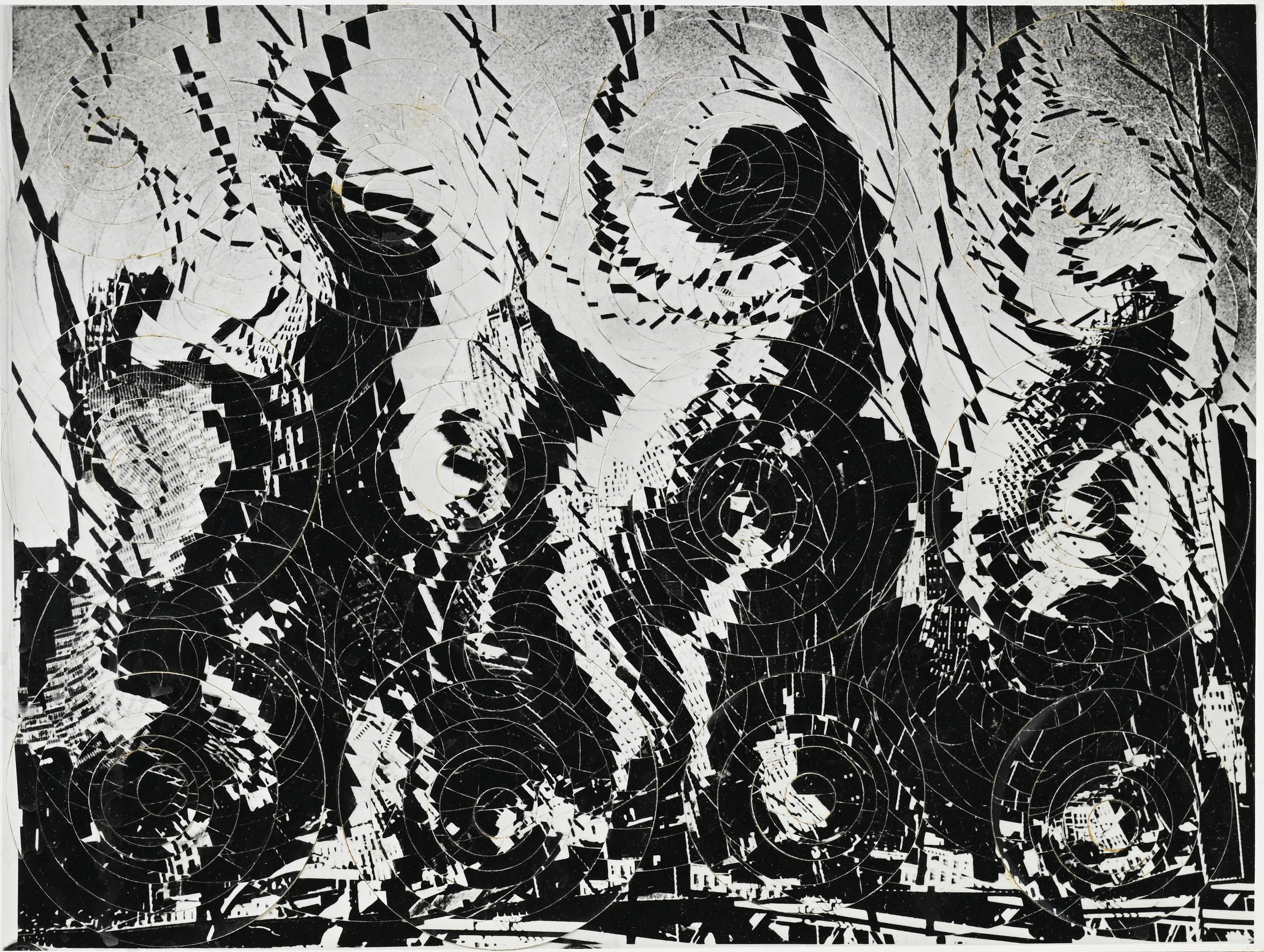 Pol Bury (1922-2005), "Bulding Phase", 1965, collage et cinétisation