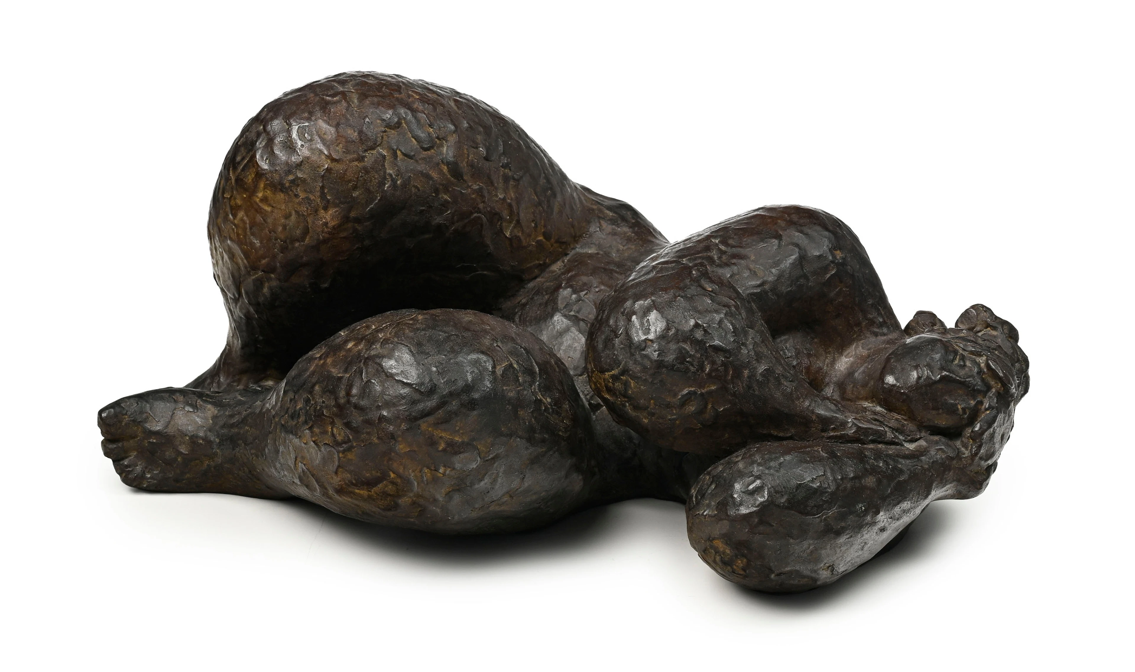 Franco Mauro Franchi (1951), Femme nue couchée, sculpture en bronze