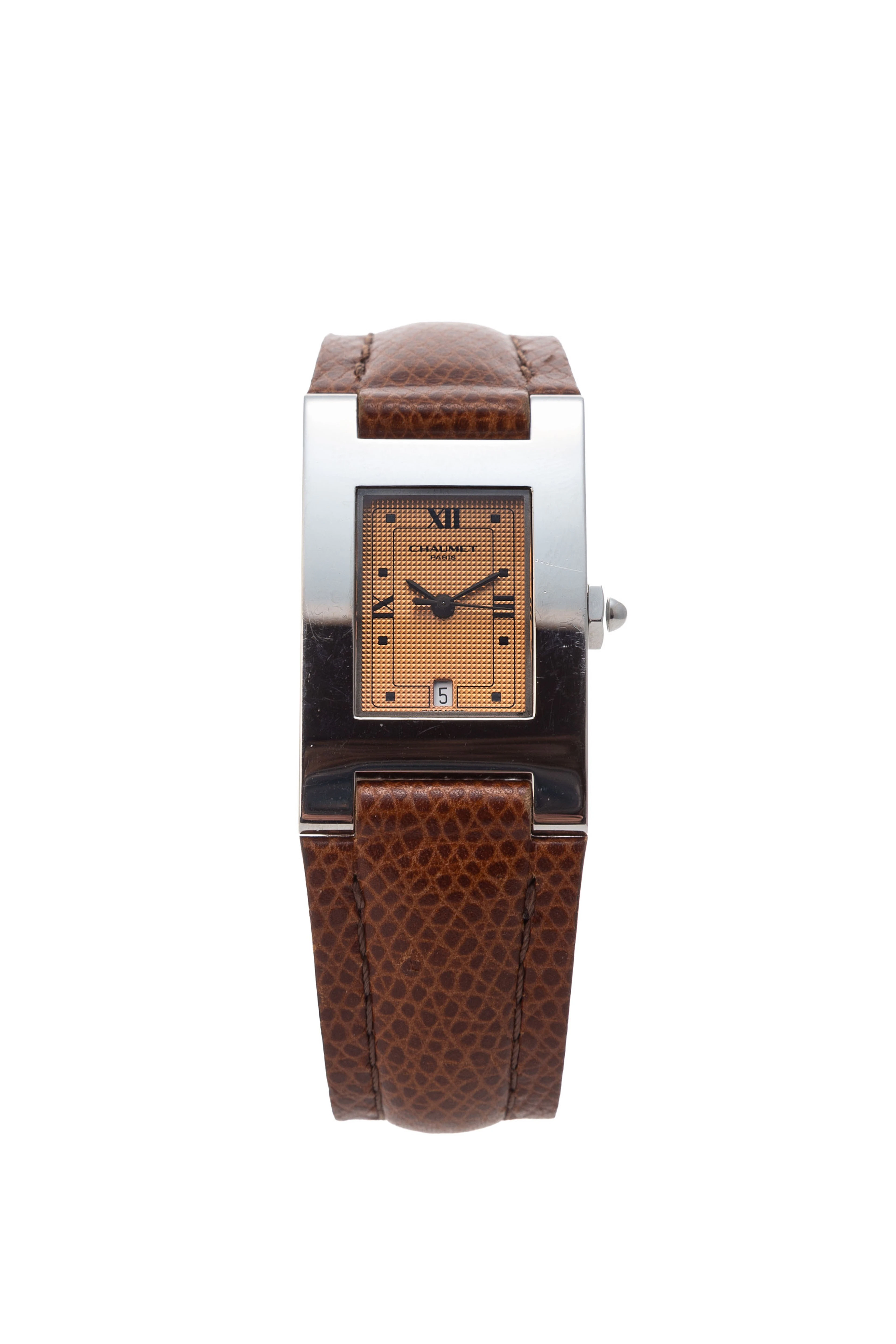 Chaumet, montre en acier avec indication de la date Mouvement: cal.