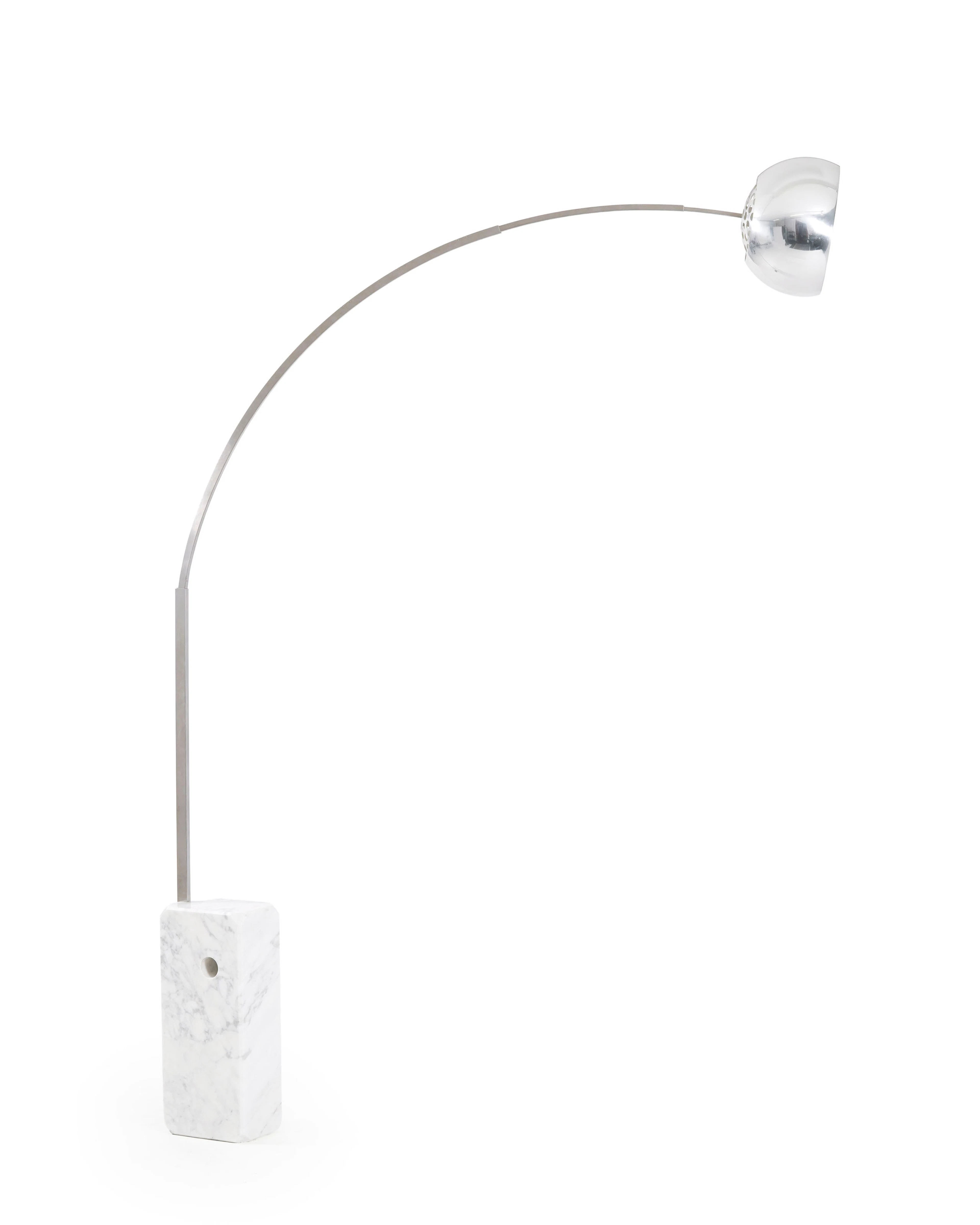 Lampadaire Arco par Achille et Pier Giacomo Castiglioni, base en marbre