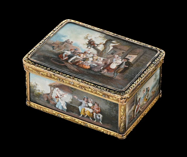 Boîte à miniatures à trois ors 750, probablement Hanau, fin XVIIIe