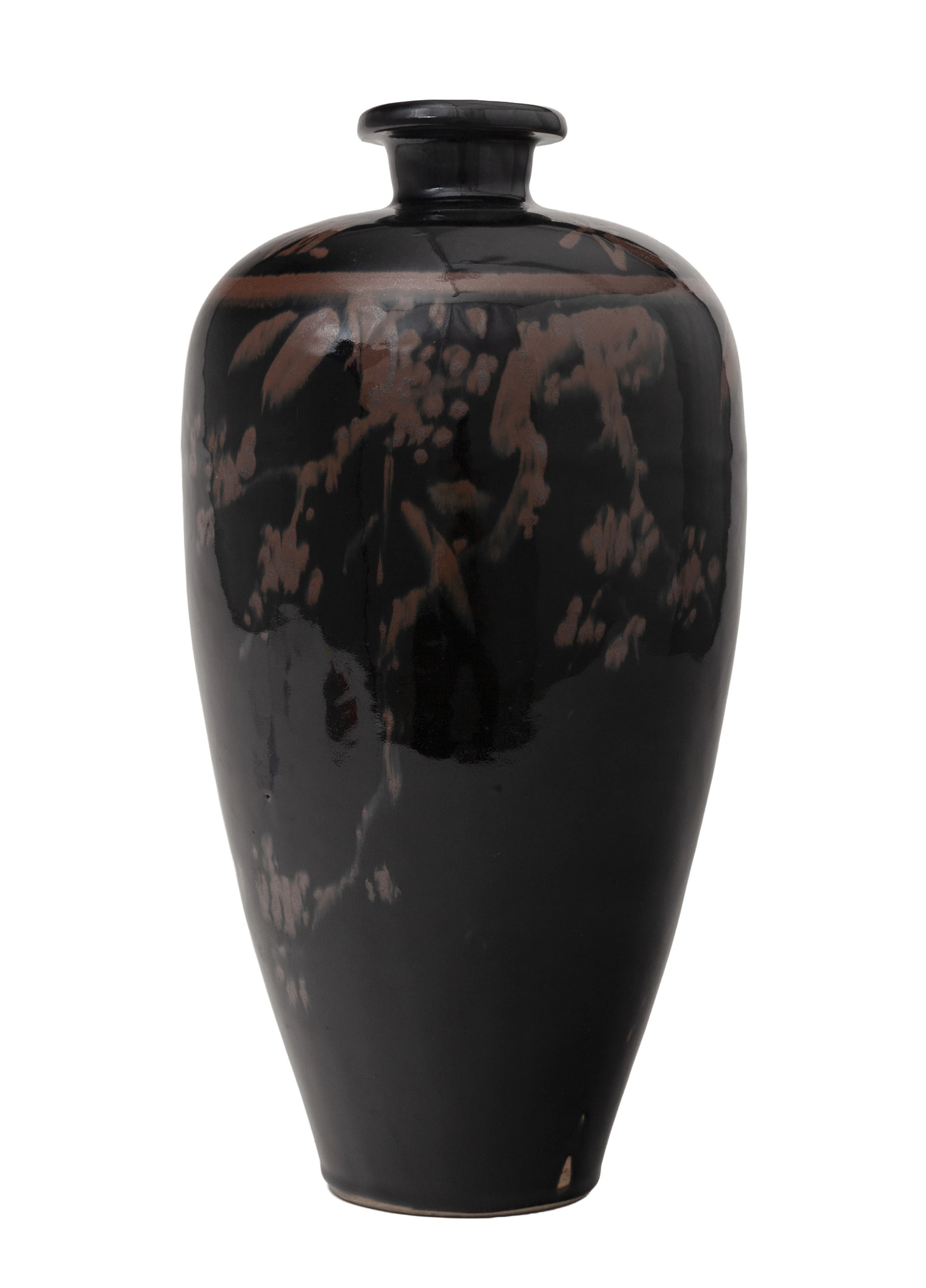 Vase meiping en céramique Cizhou, Chine, XIX-XXe s., décor de caractères
