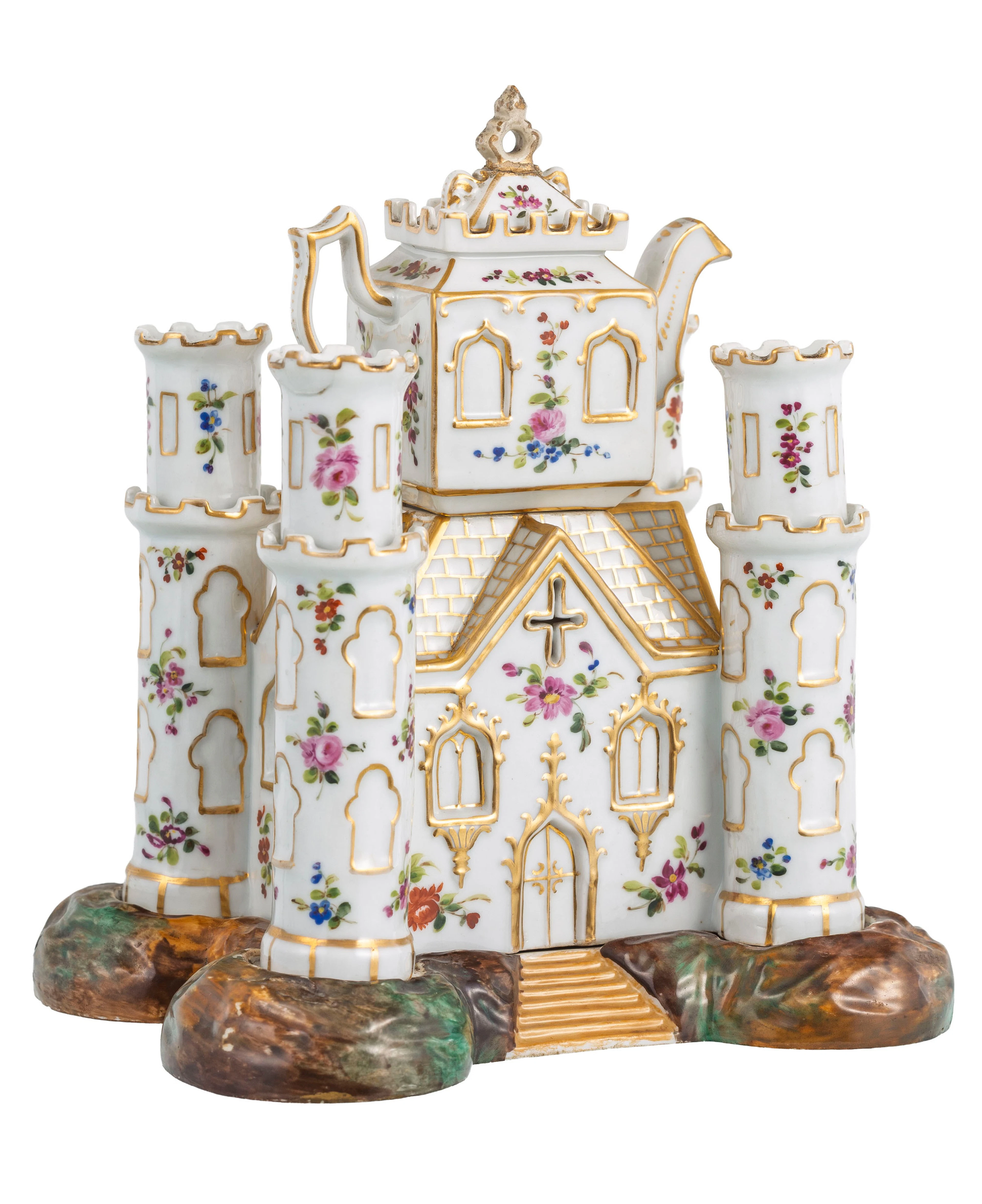 Jacob Petit. Tisanière en porcelaine, Paris, XIXe s., en forme de