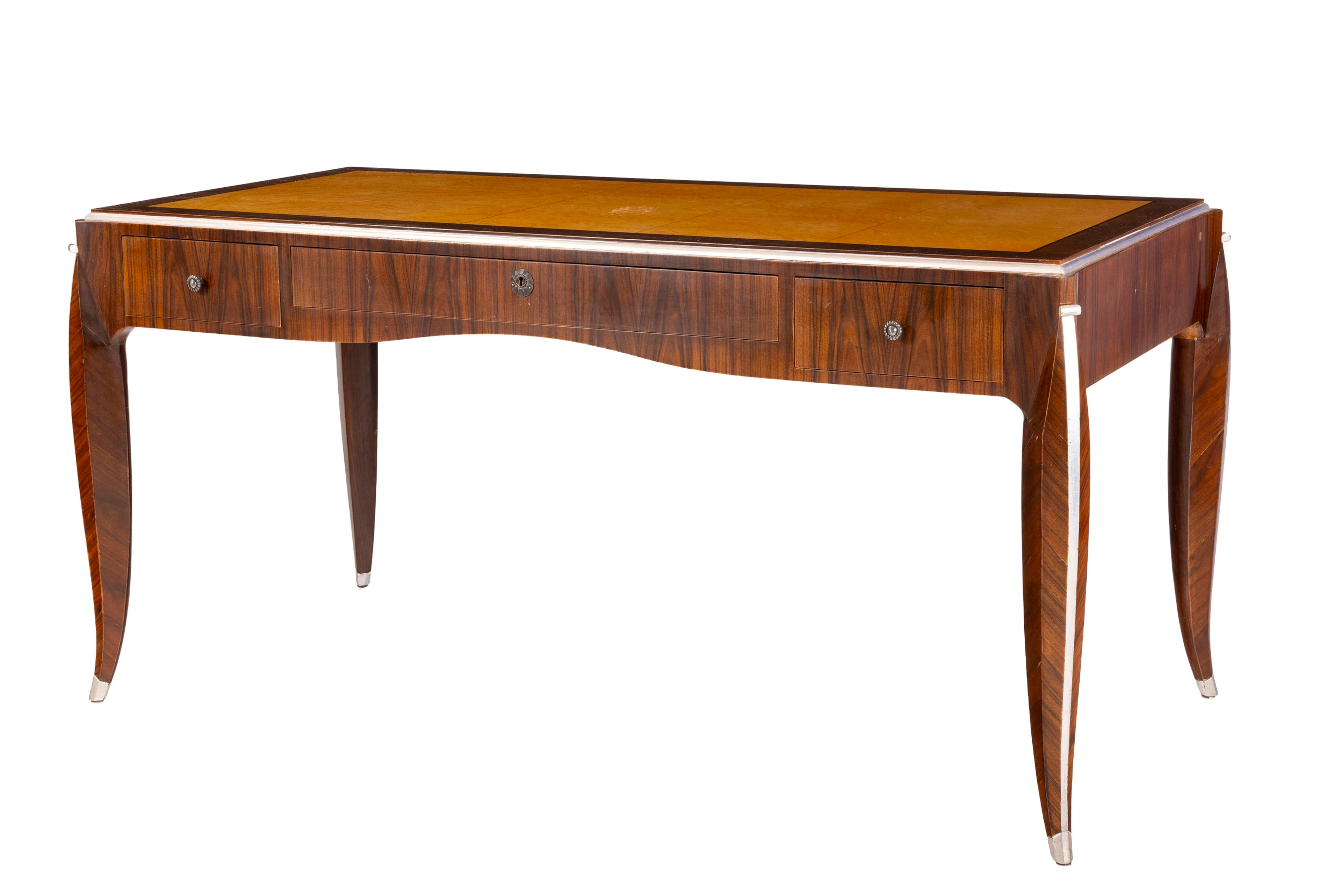 Bureau plat de style Art Déco d'après un modèle de Ruhlmann, deuxième