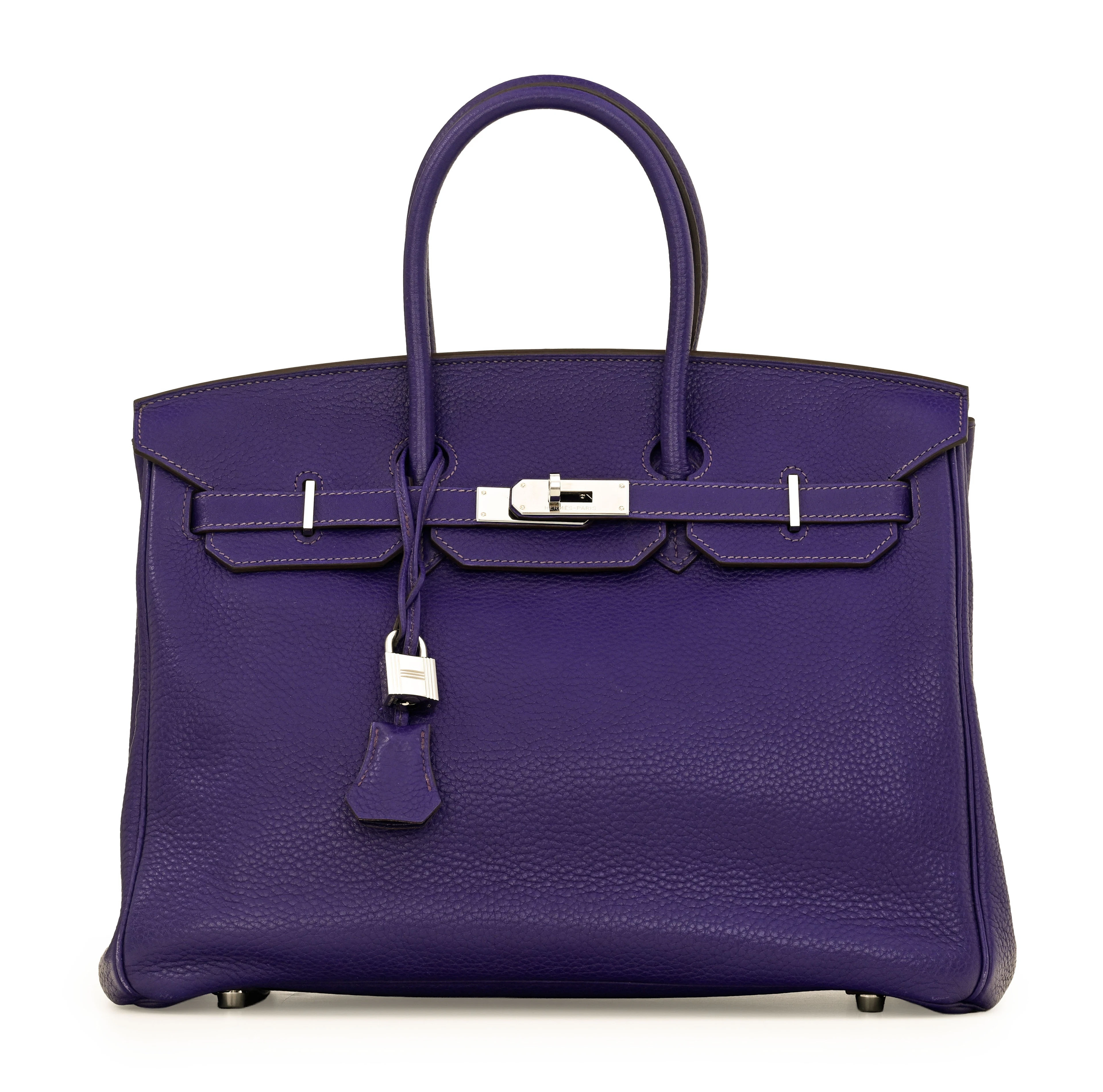 Hermès, sac Birkin 35 en cuir Togo Iris, année 2018, bijouterie en