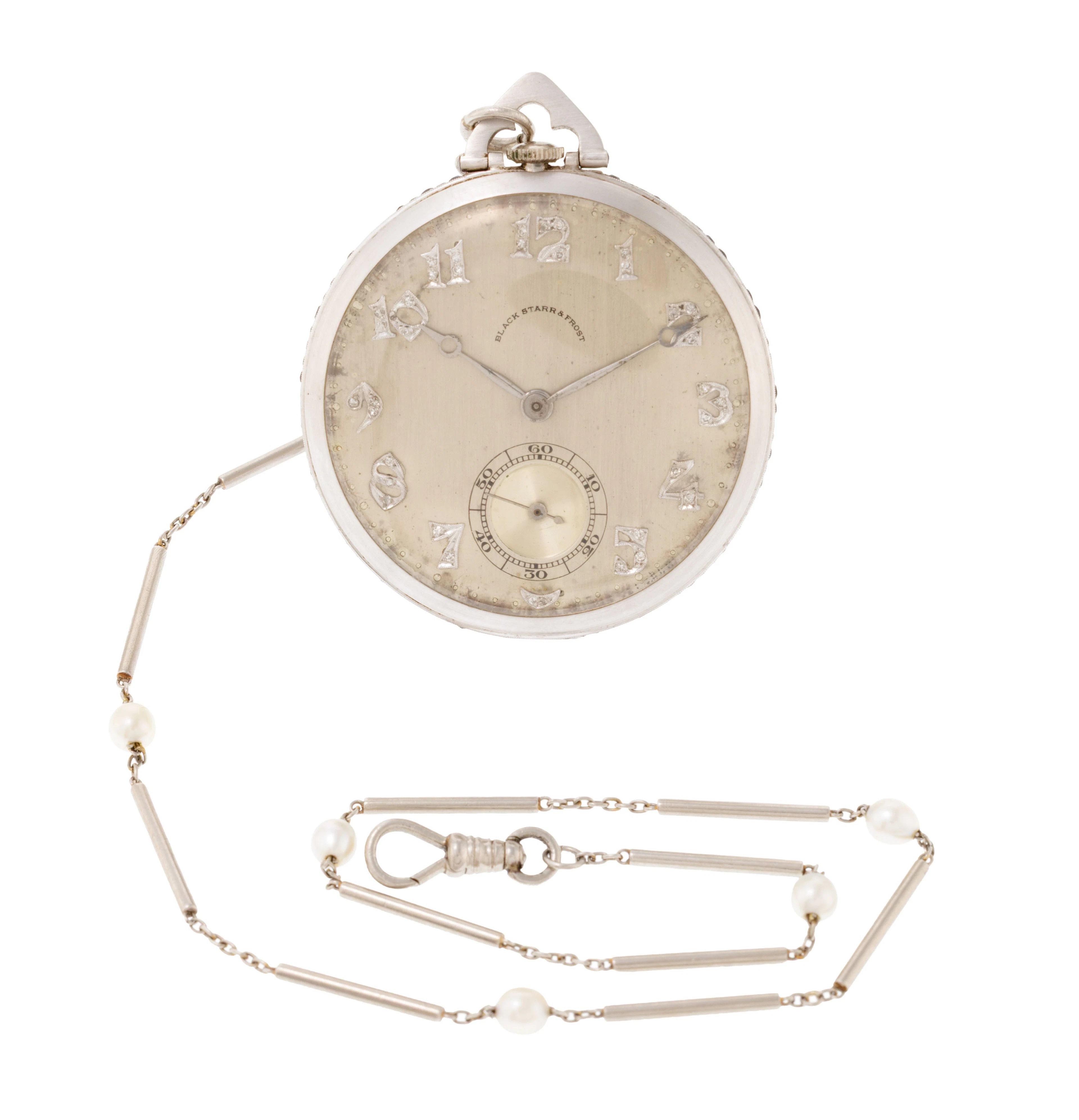 Black Star & Frost, montre de poche petite seconde platine avec le
