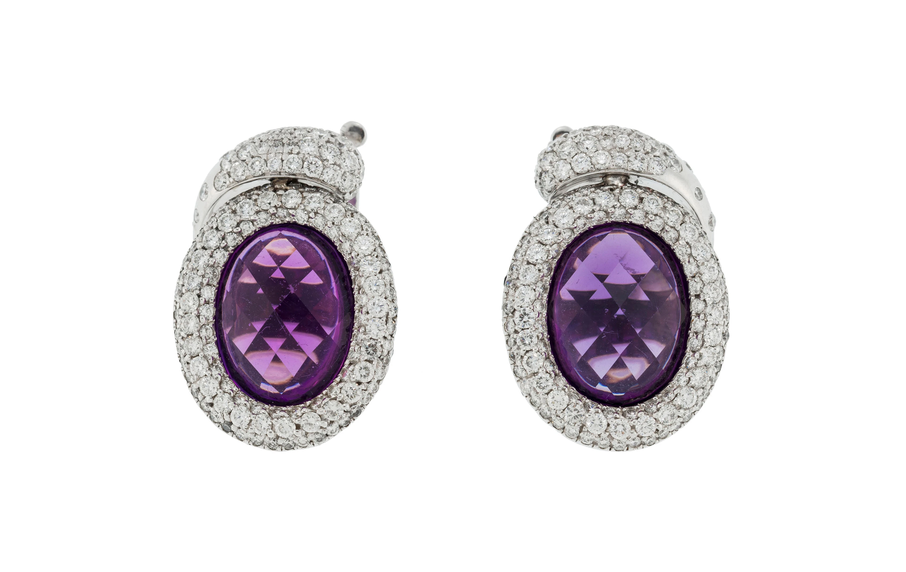 De Grisogono, paire de boucles d'oreilles réversibles or gris 750