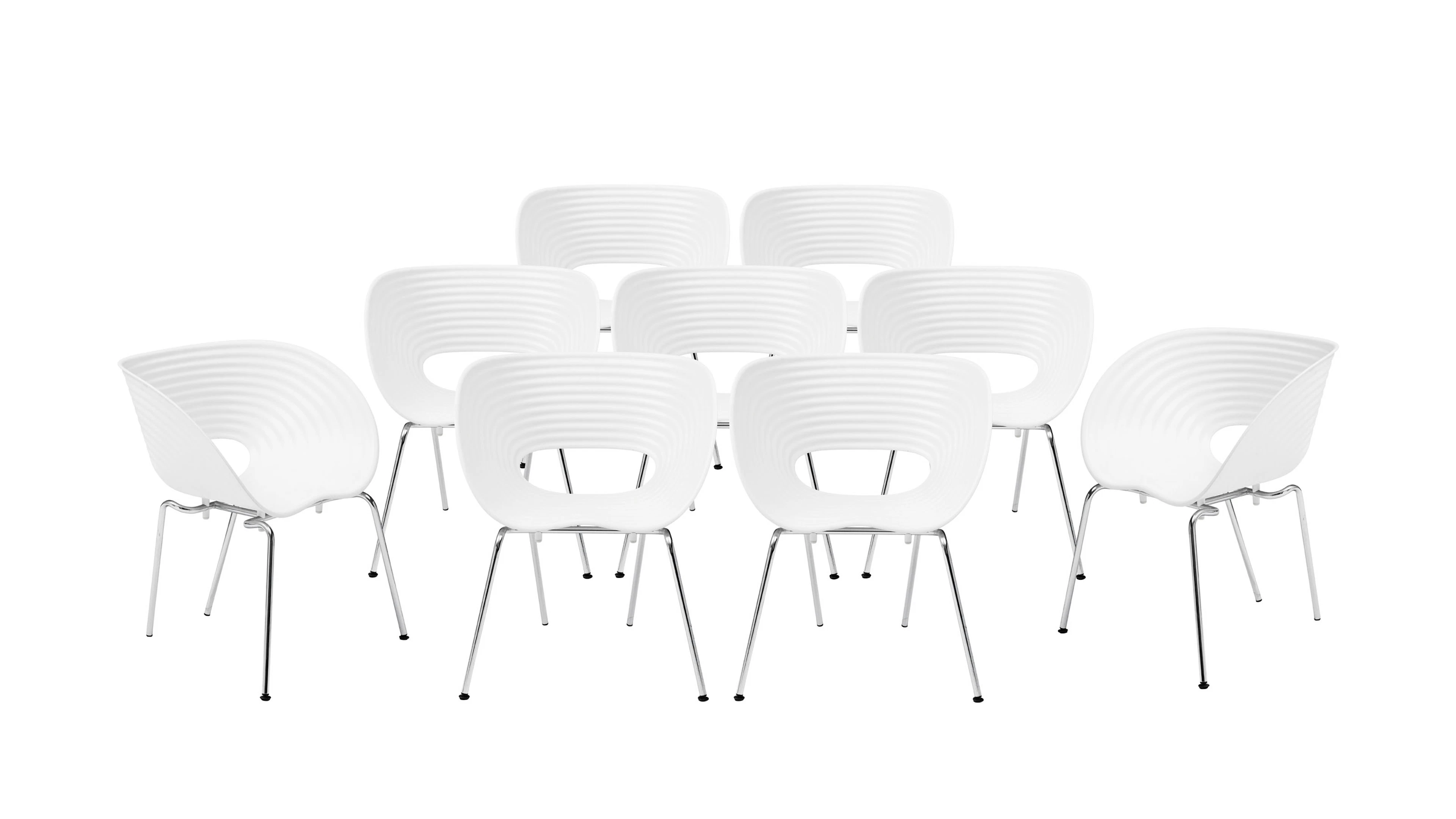 Suite de 9 chaises Tom Vac par Ron Arad (né en 1951), édition Vitra