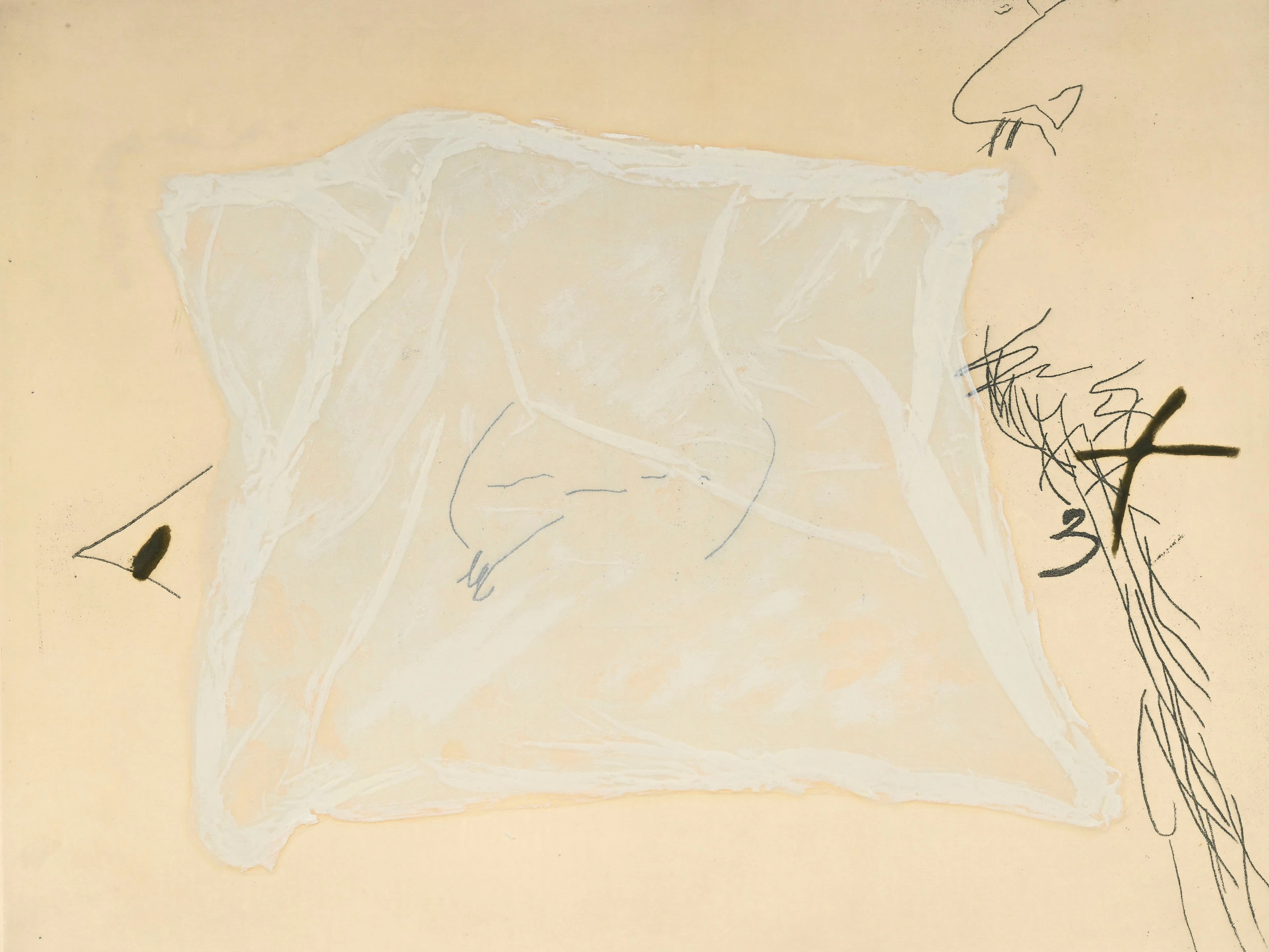 Antoni Tapies (1923-2012), "Mouchoir", 1971, eau-forte, signée et
