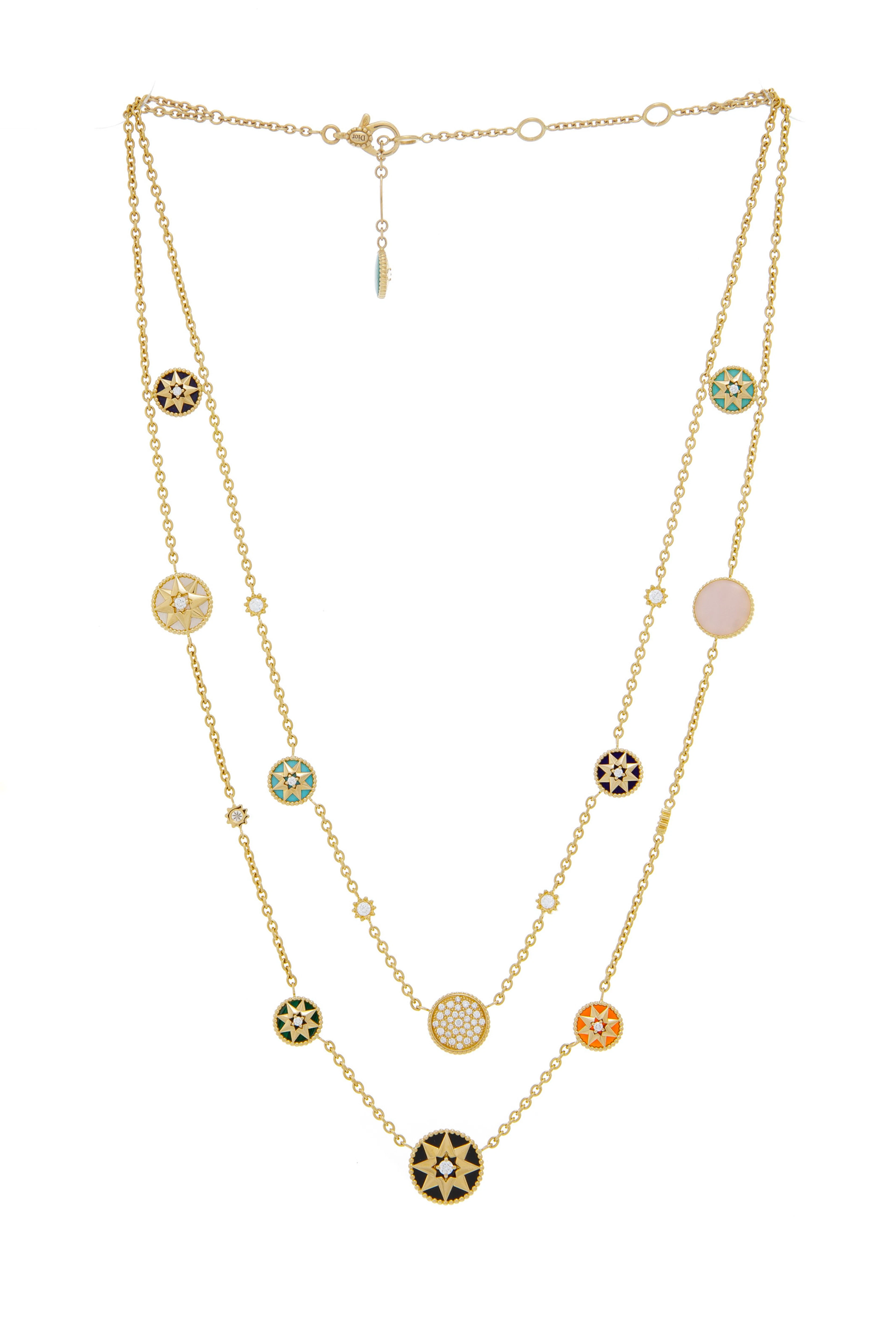 Dior, Rose des Vents, collier composé de deux rangs à maille forçat
