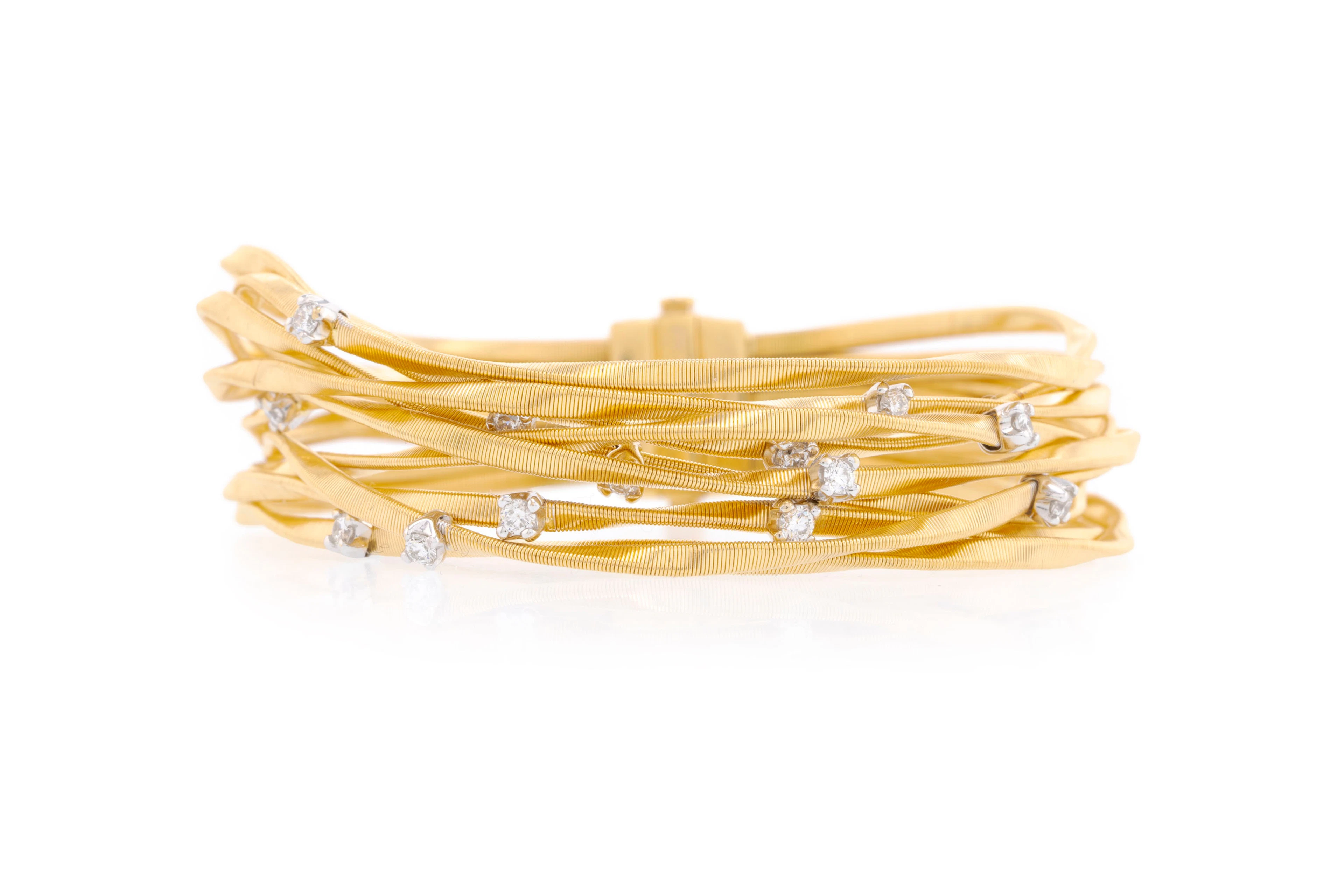 Marco Bicego, bracelet or 750 composé de plusieurs bandes flexibles