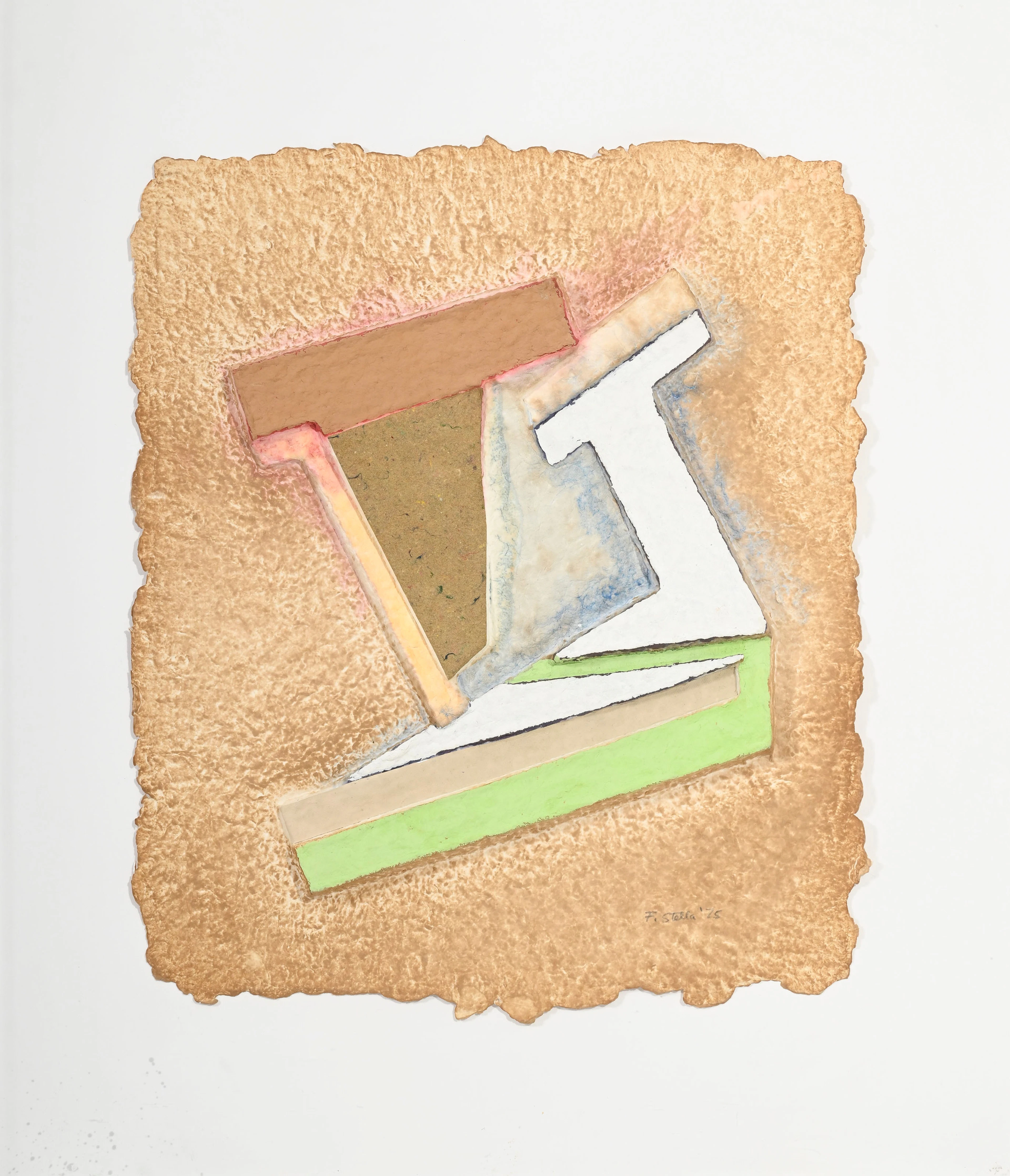 Frank Stella (1936-2024), "Olyka III", 1975, technique mixte sur papier