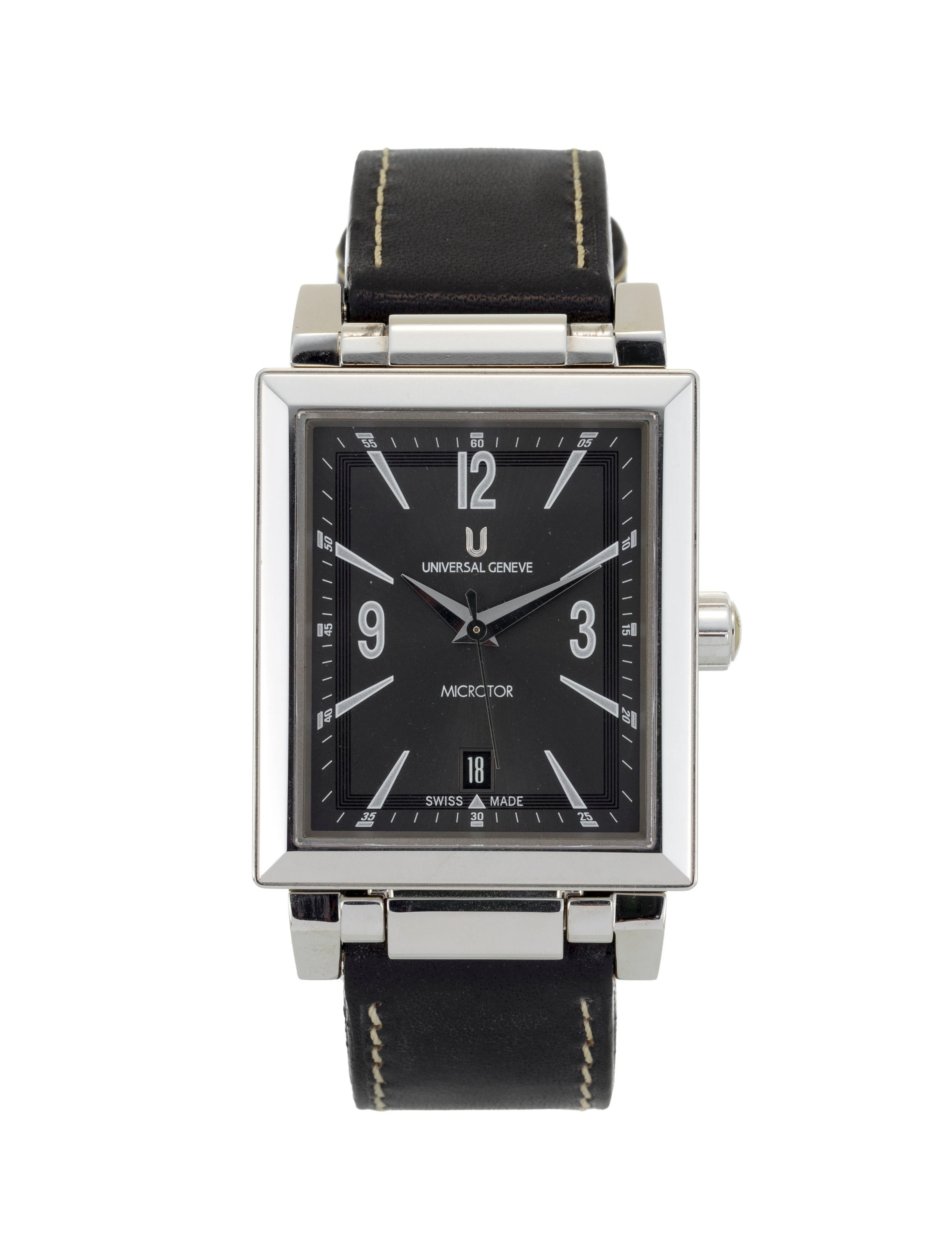 Universal, Cabriolet, réf. 8101.129, montre en acier avec indication