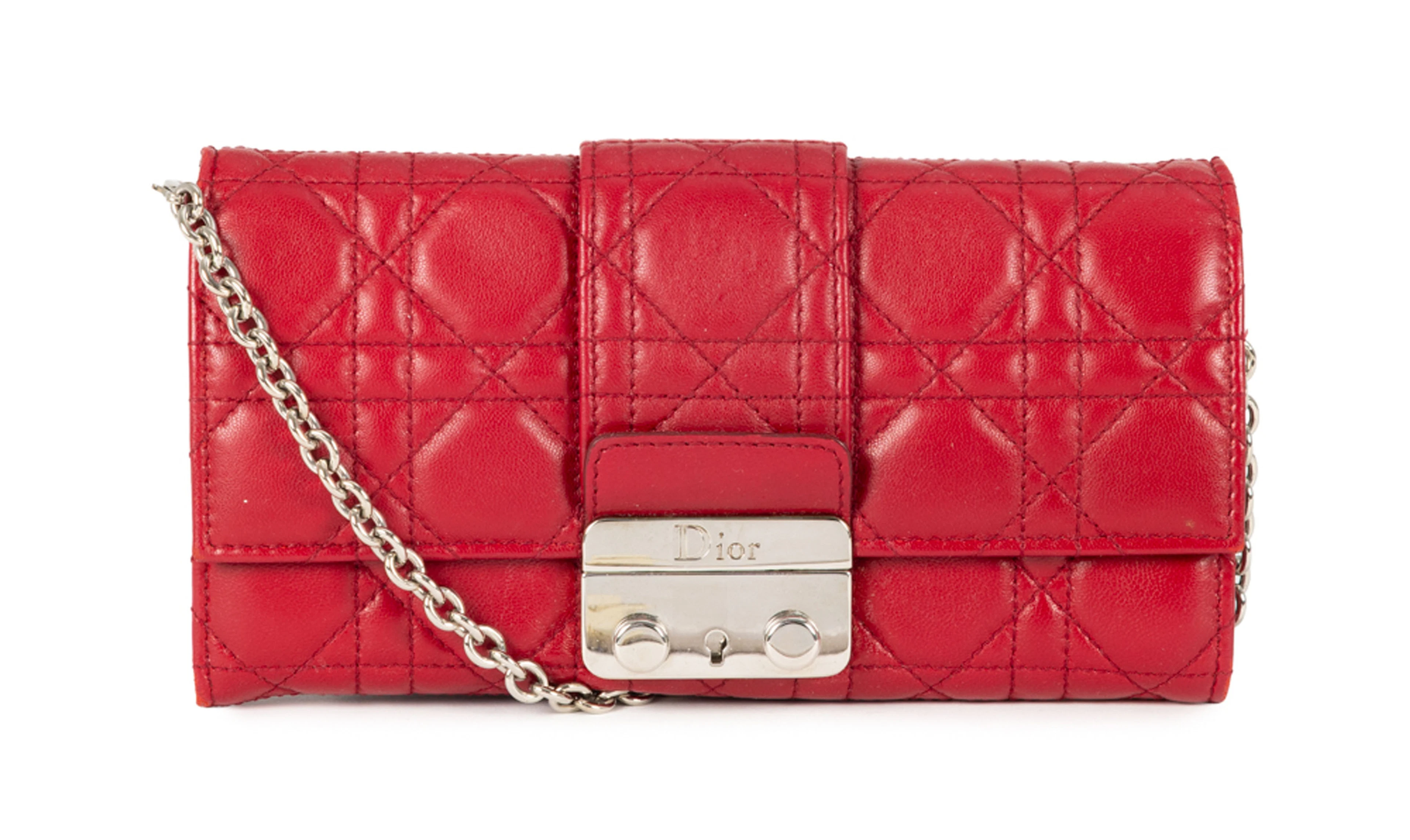 Christian Dior, pochette portefeuille New Lock rendez-vous en cuir