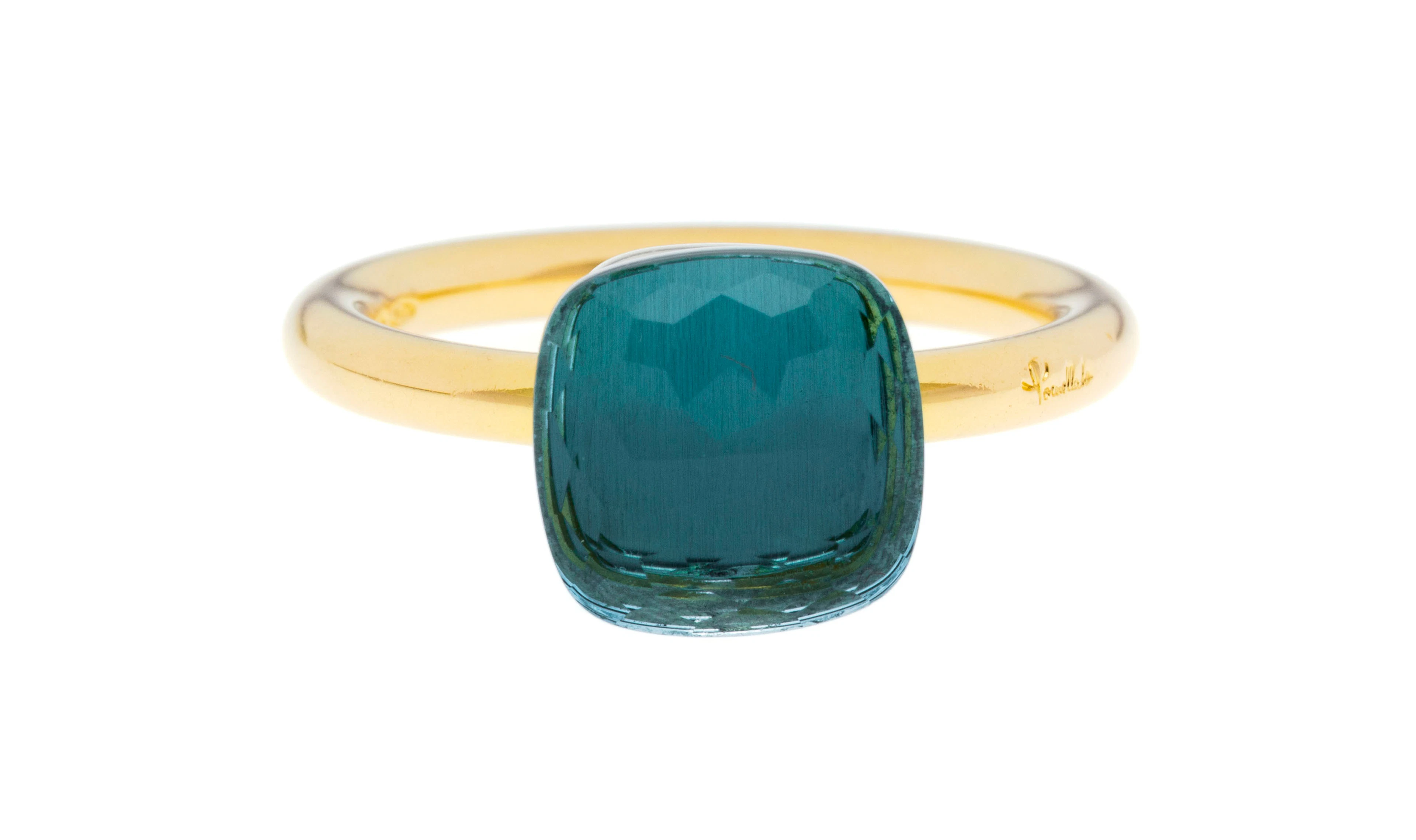 Pomellato, Nudo, bague or 750 sertie d'une topaze facettée, signée