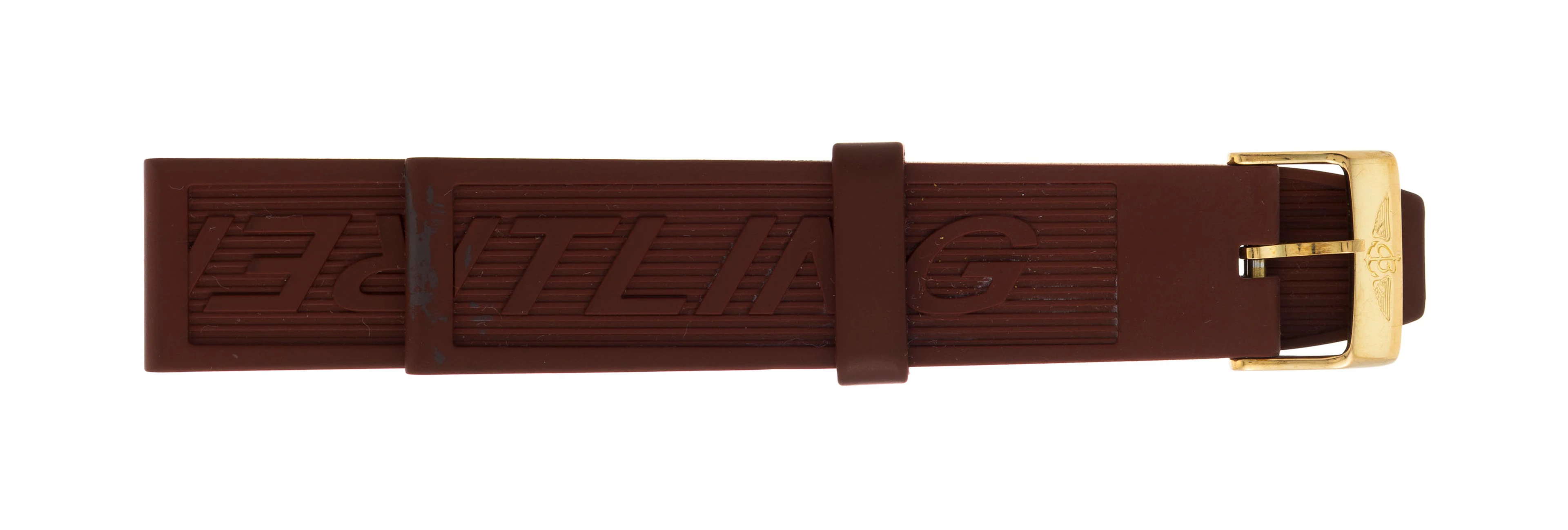 Breitling, bracelet en caoutchouc marron avec sa boucle ardillon en