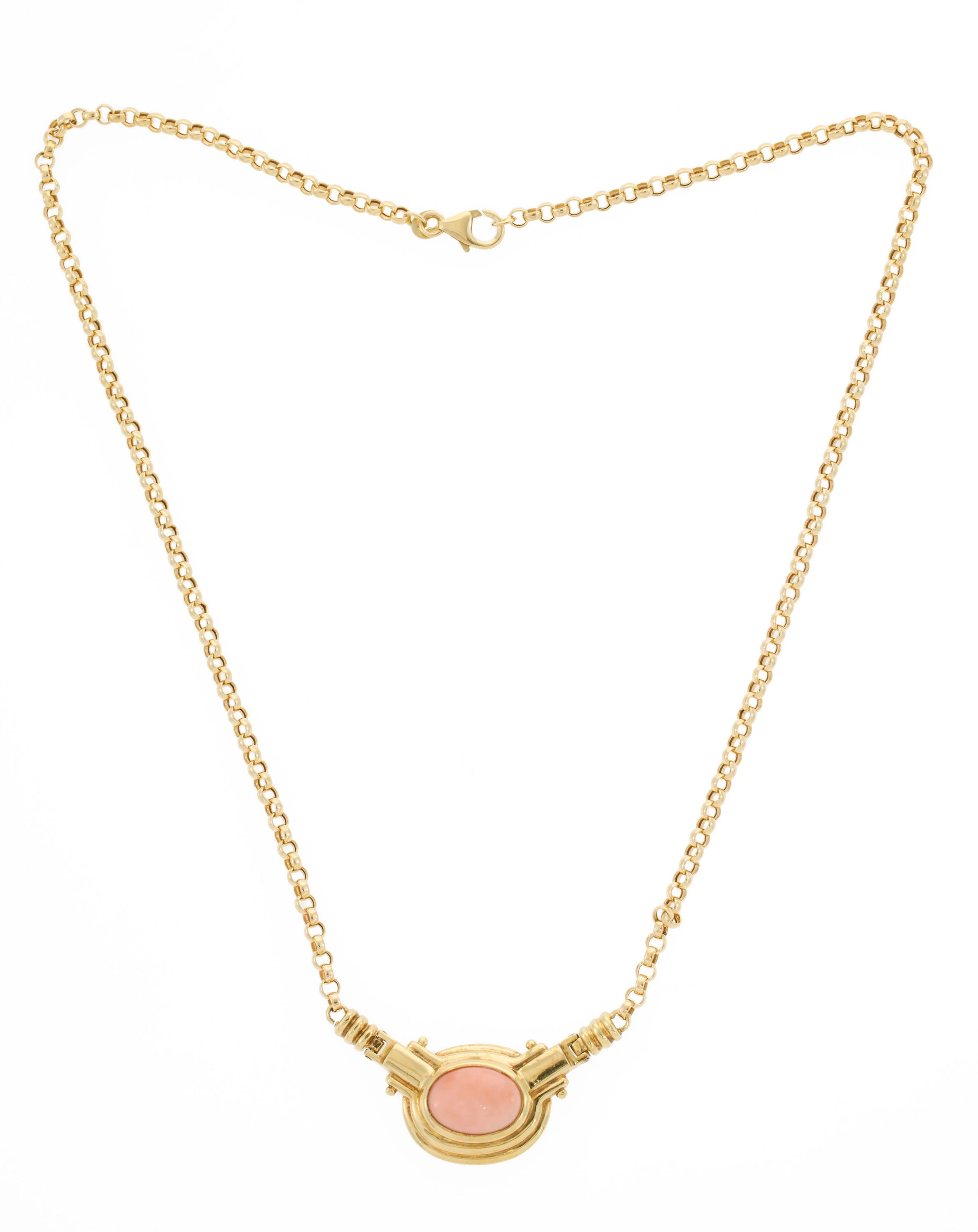 Ensemble comprenant un collier et une paire de clips d'oreilles or