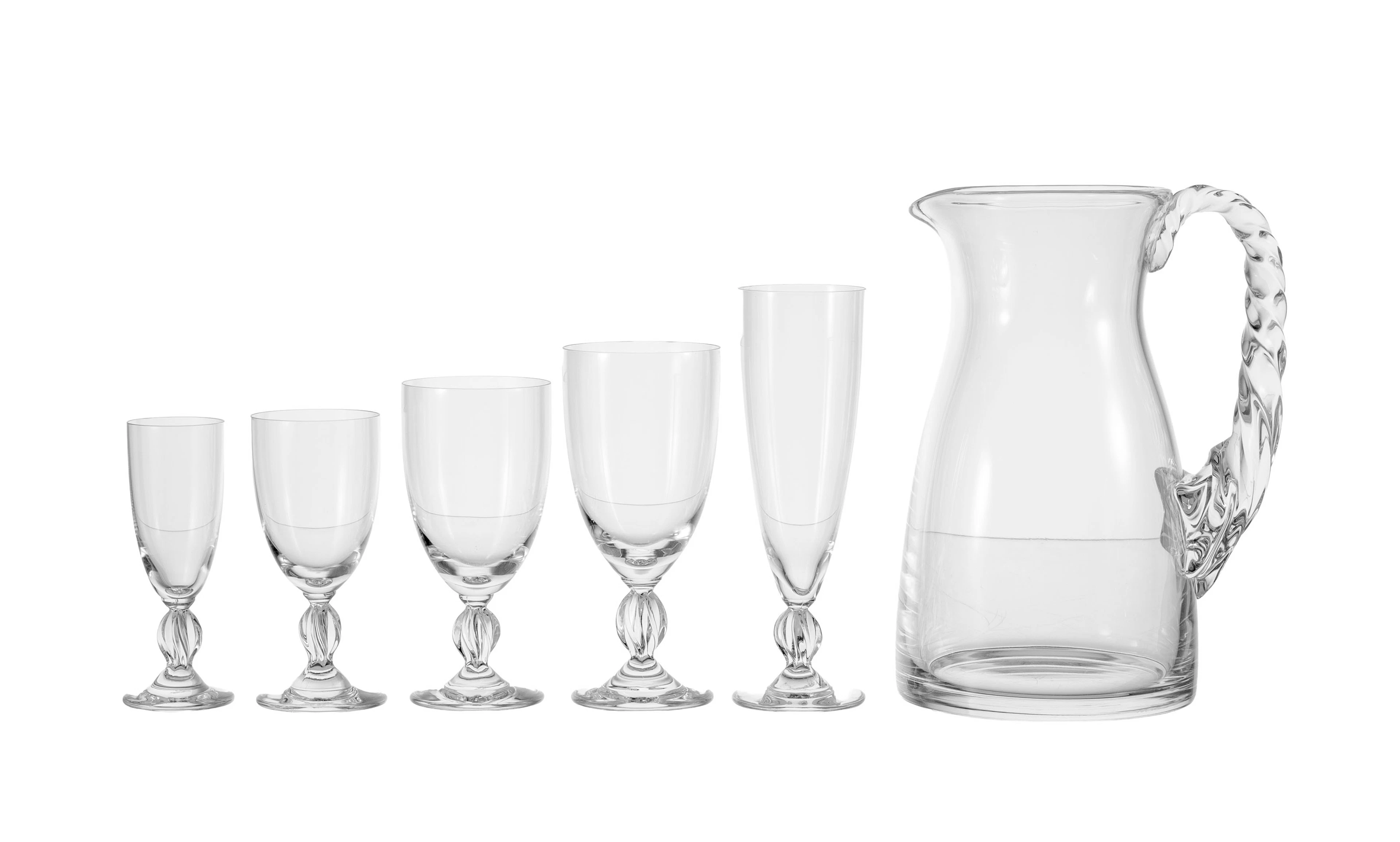 Lalique France. Service de verres en cristal, modèle Fréjus, modèle