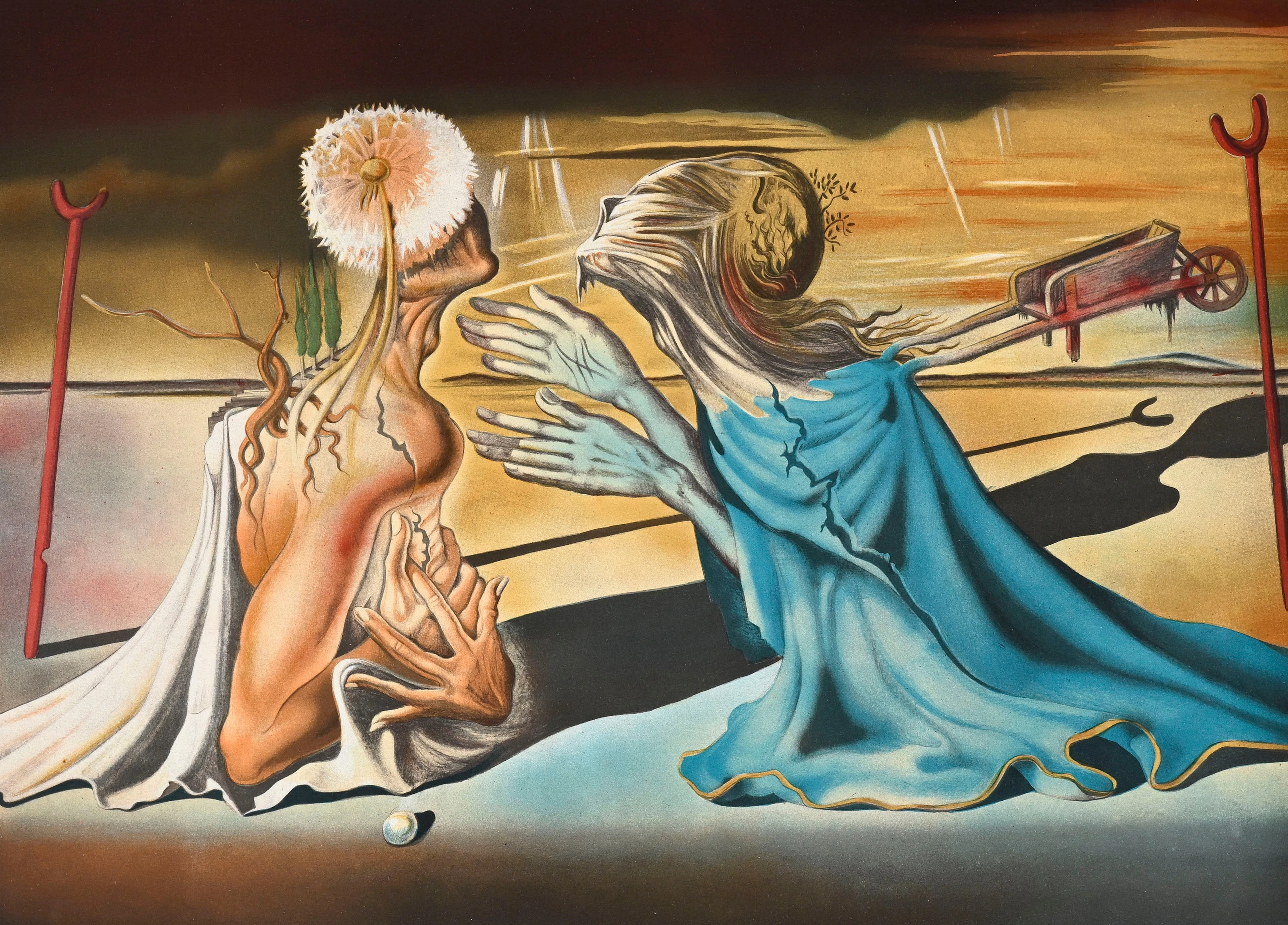 Salvador Dali (1904-1989), d'après, "Tristan et Iseut", lithographie