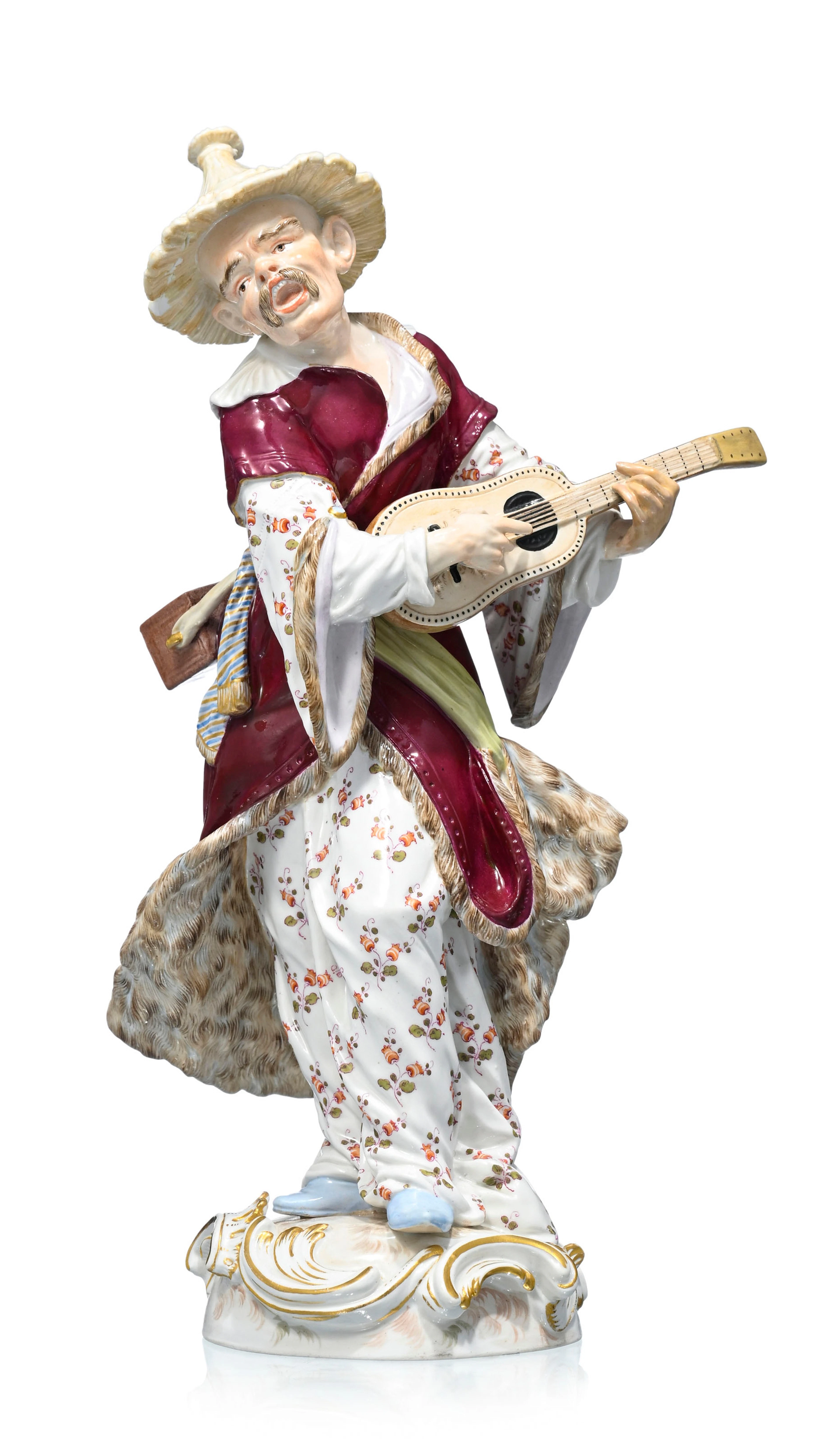 Chinois à la guitare, figure en porcelaine de Meissen, fin XIXe s.-début