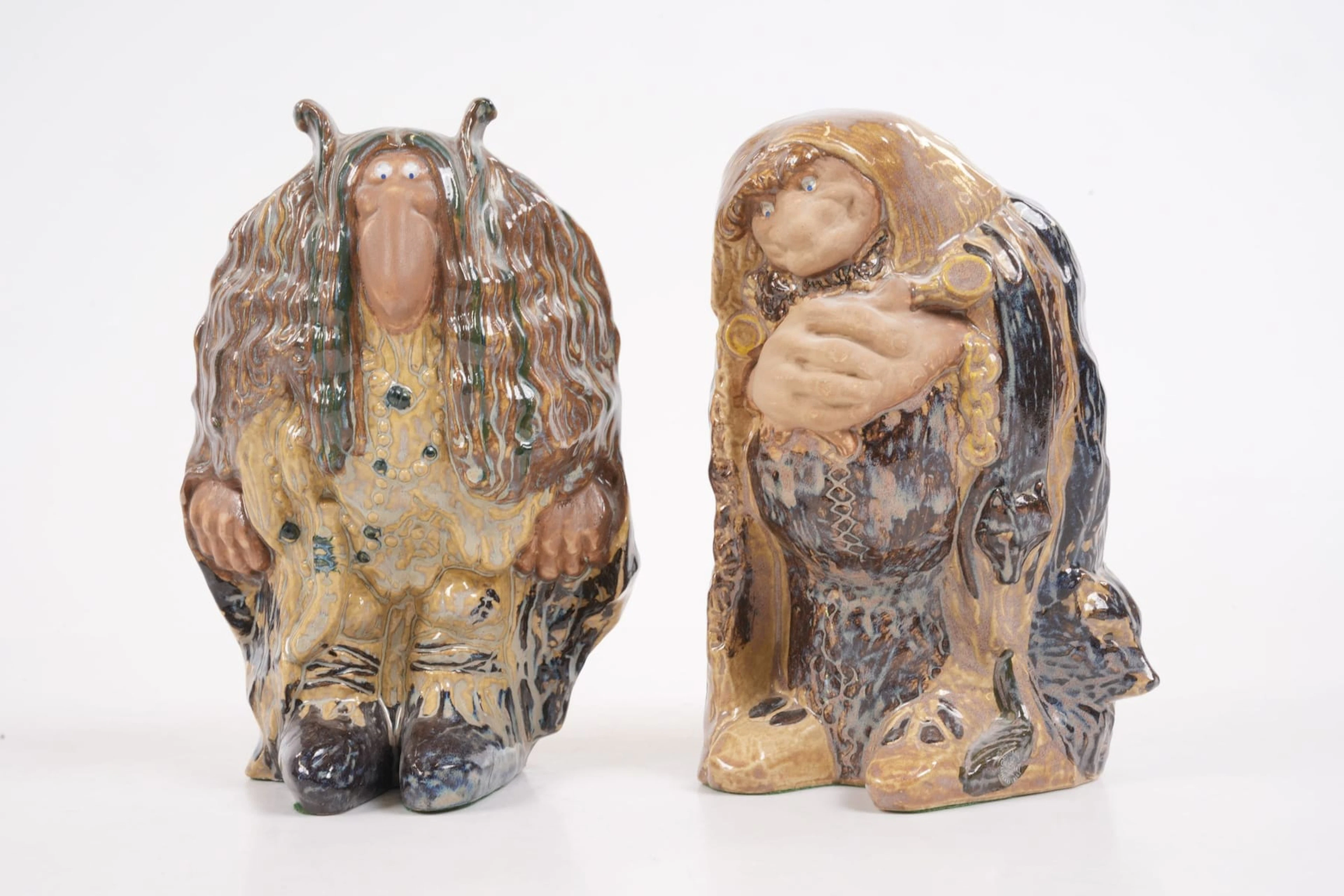 FIGURINER, 2 st, troll, efter John Bauer, Rosa Ljung