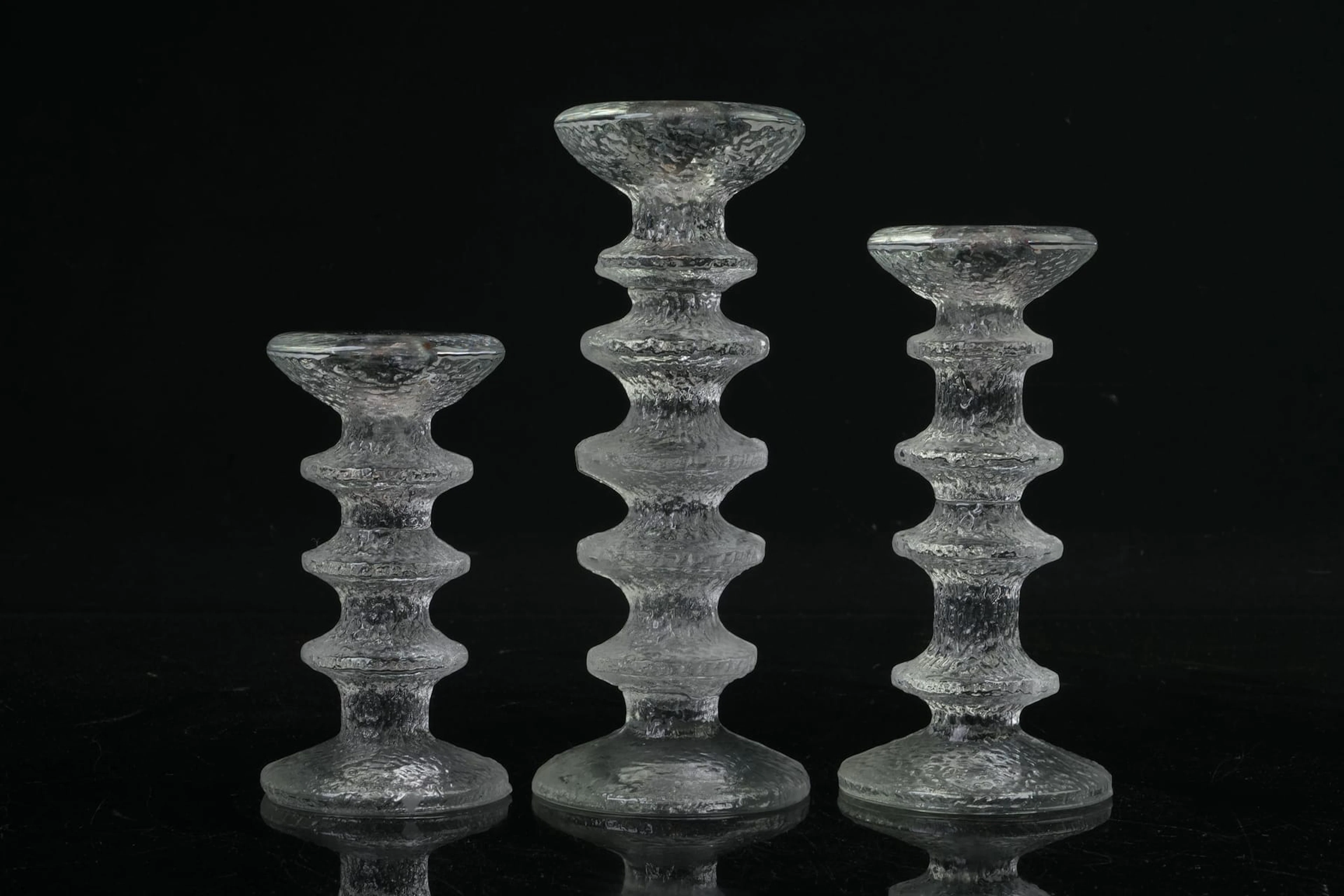 TIMO SARPANEVA (1926-2006) ljusstakar, 3 st, "Festivo", Iittala